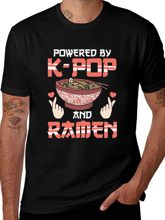 K-Pop & Ramen T-Shirt - Powered By Tee