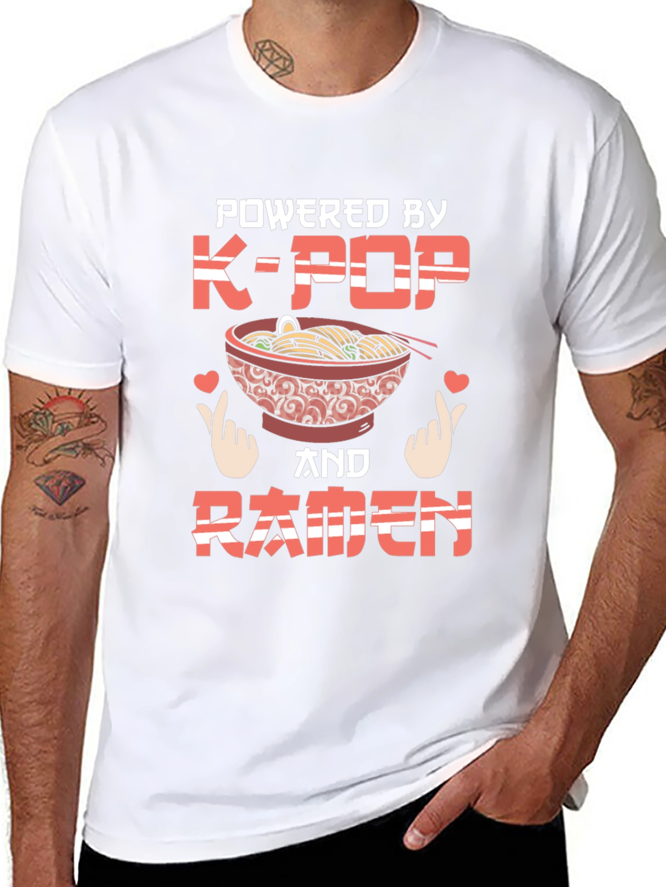 K-Pop & Ramen T-Shirt - Powered By Tee