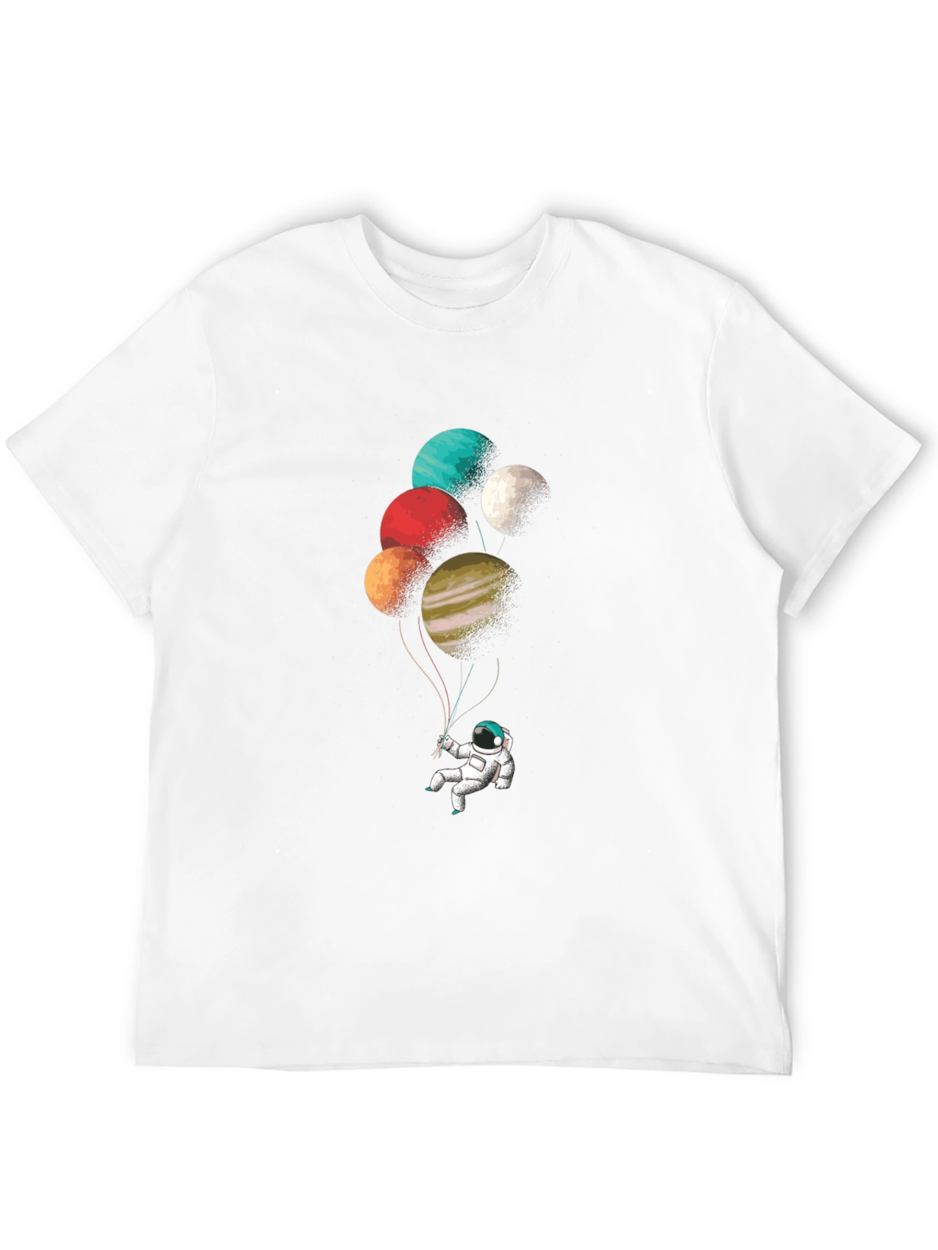 Astronaut Planet Balloon Graphic Tee