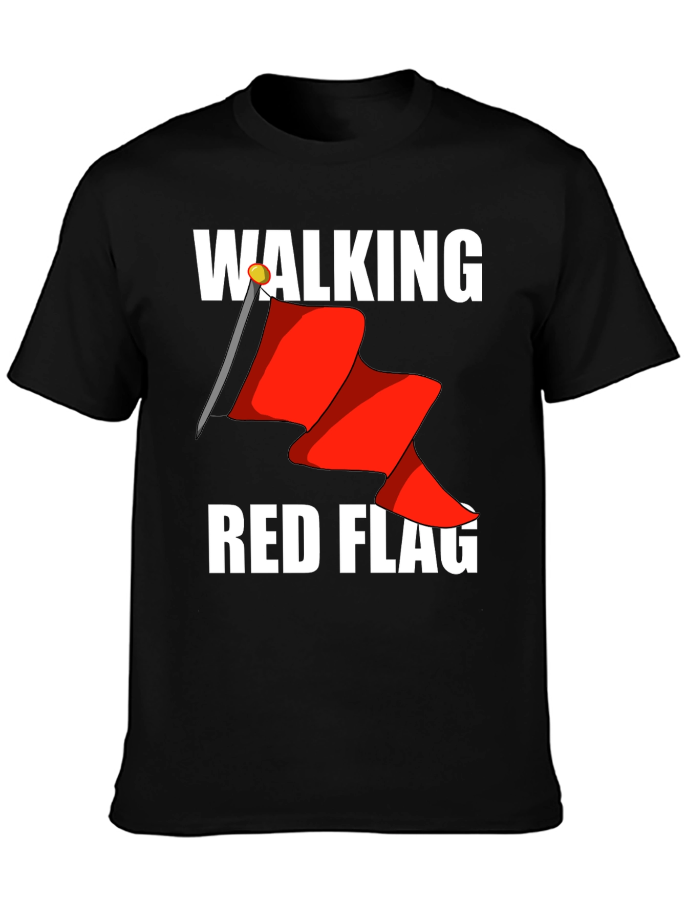 Walking Red Flag Graphic T-Shirt
