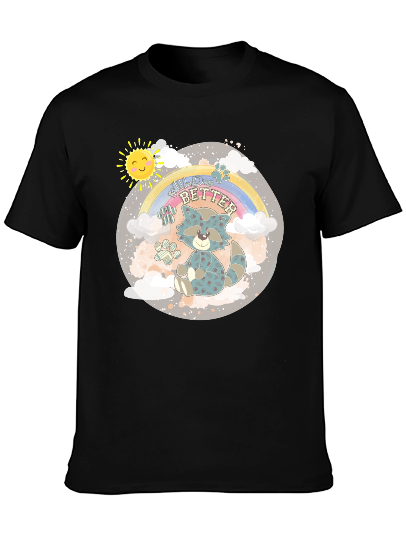 Wild is Better Raccoon Graphic T-Shirt