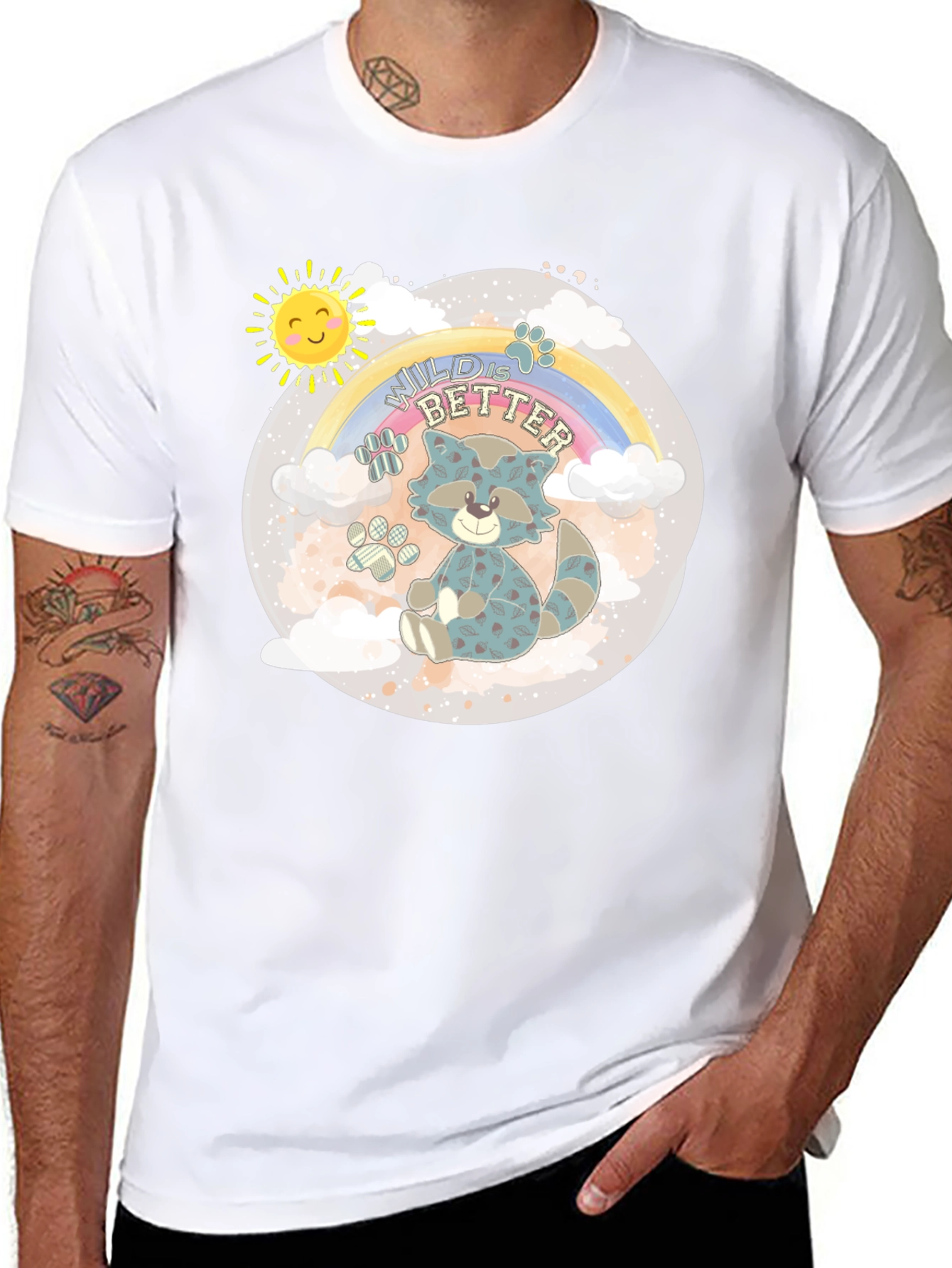 Wild is Better Raccoon Graphic T-Shirt
