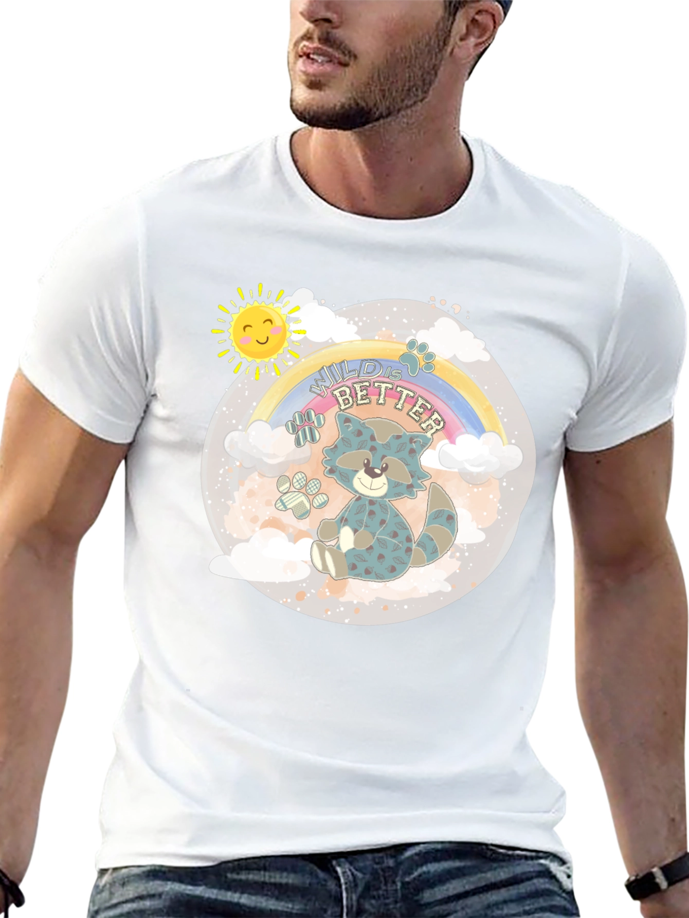 Wild is Better Raccoon Graphic T-Shirt