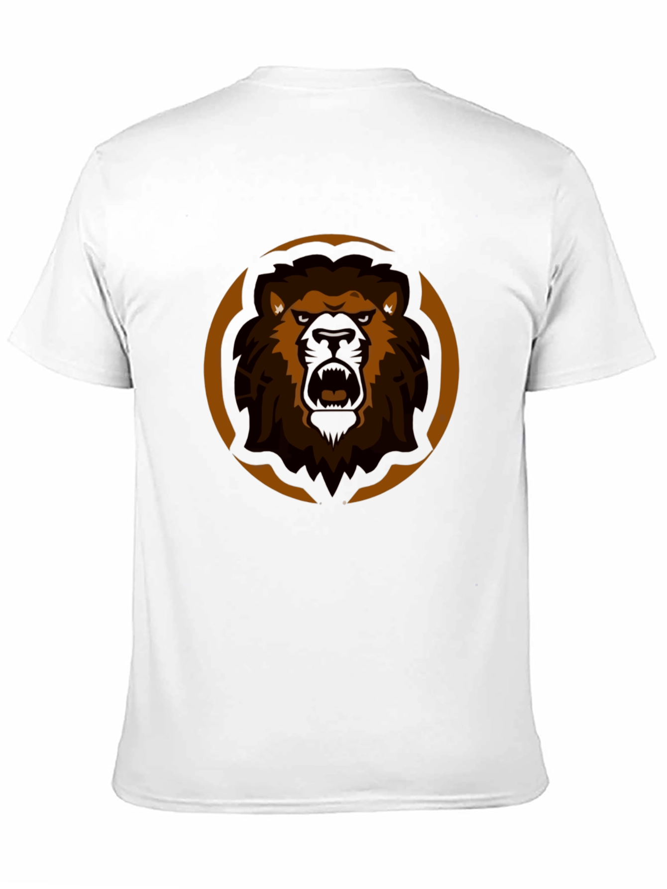 Lion Graphic Tee - Black Cotton Blend T-Shirt