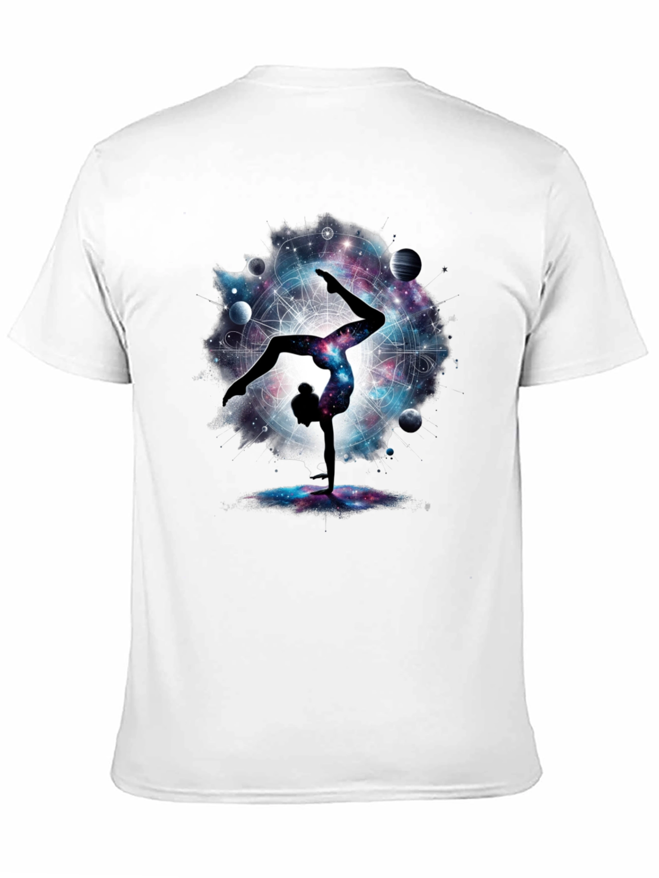 Cosmic Yoga Handstand T-Shirt - Black