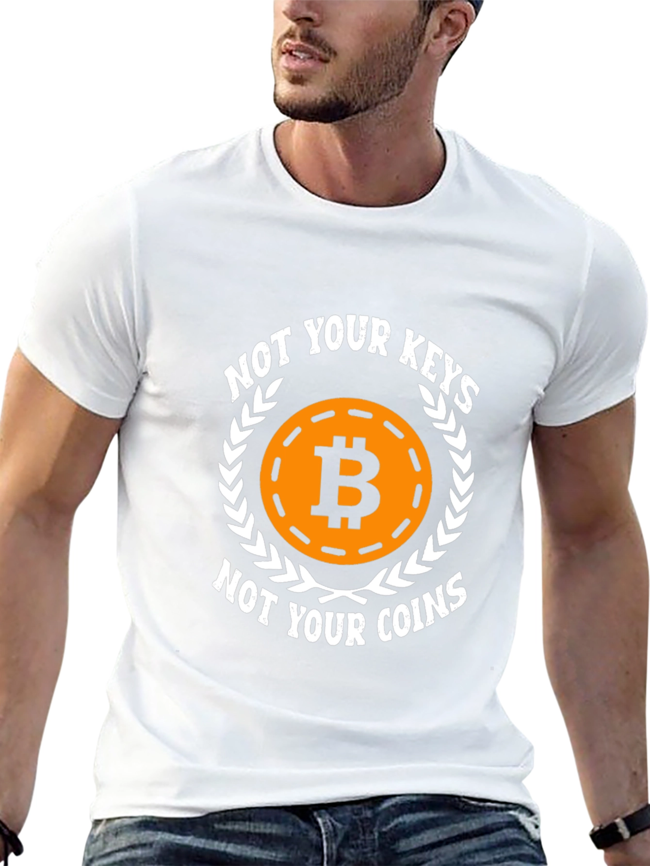 Bitcoin Keys Coins Graphic T-Shirt