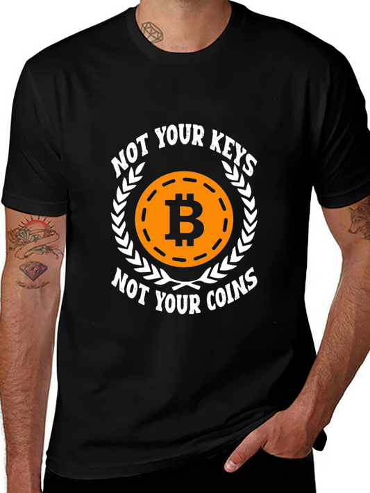Bitcoin Keys Coins Graphic T-Shirt