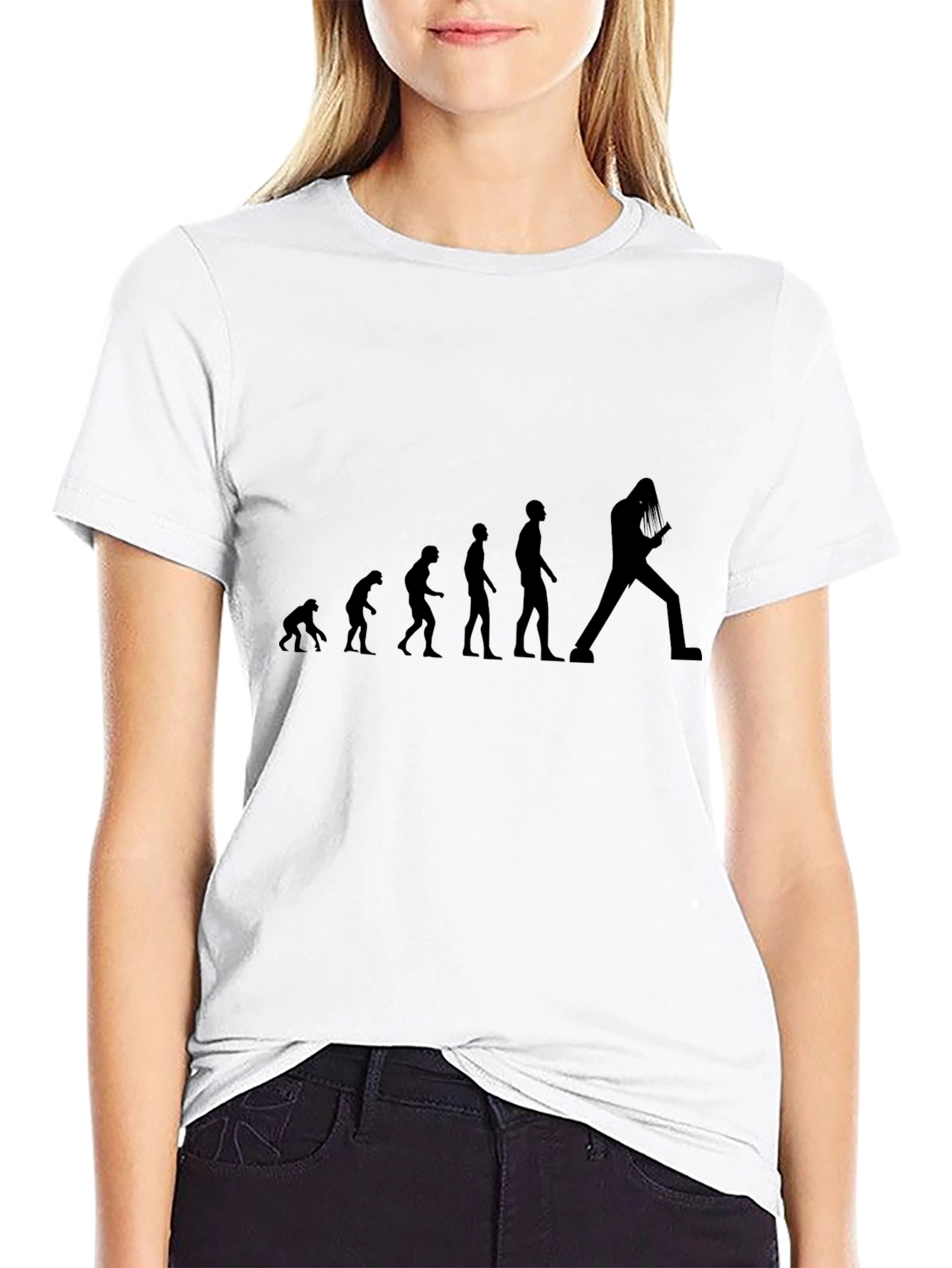 Evolution of Guitarist Black T-Shirt