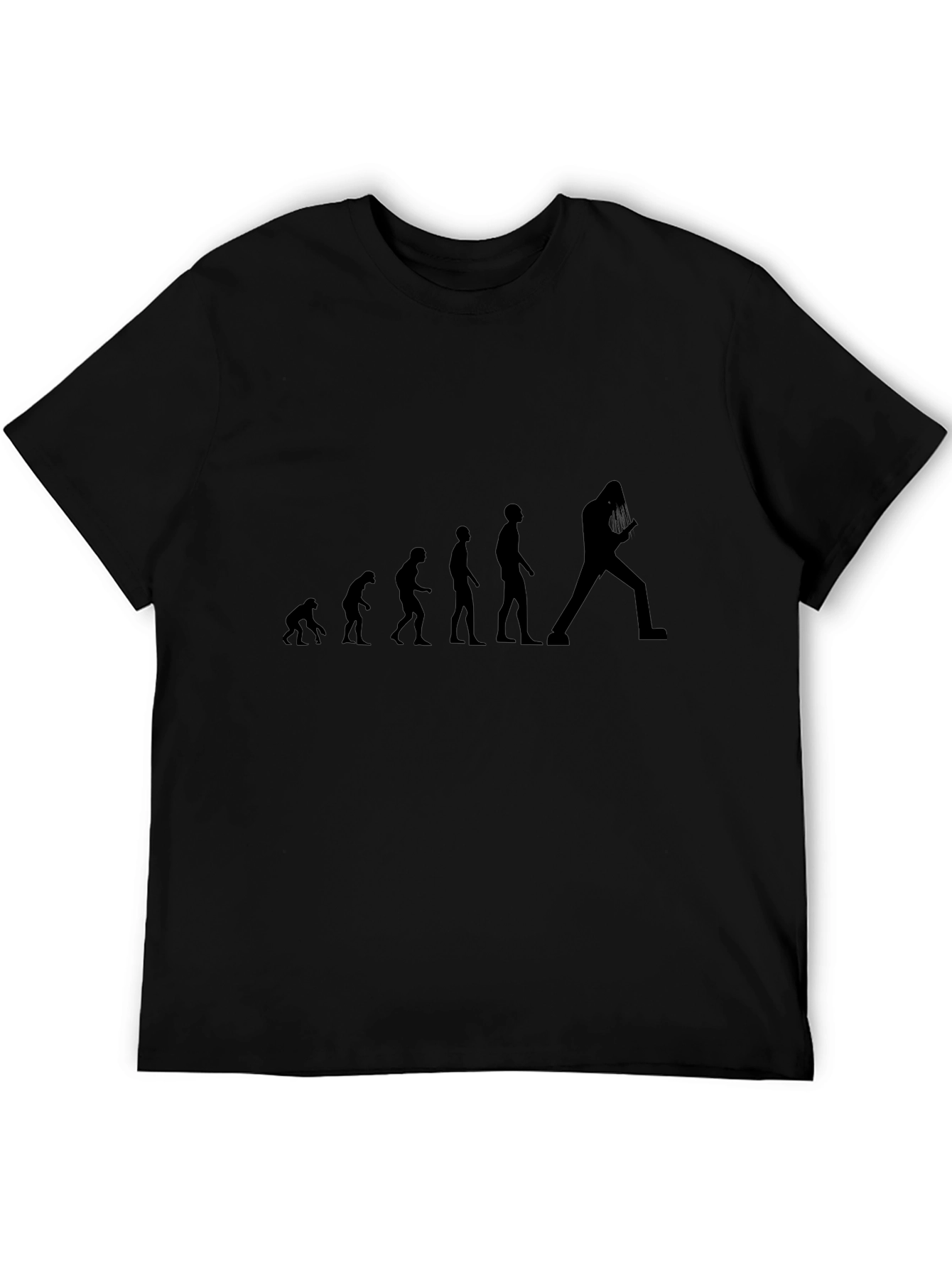 Evolution of Guitarist Black T-Shirt