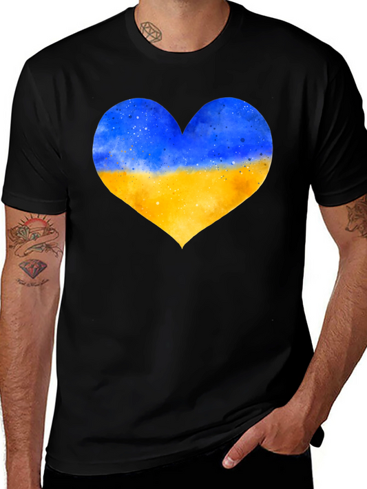 Ukraine Flag Heart T-Shirt