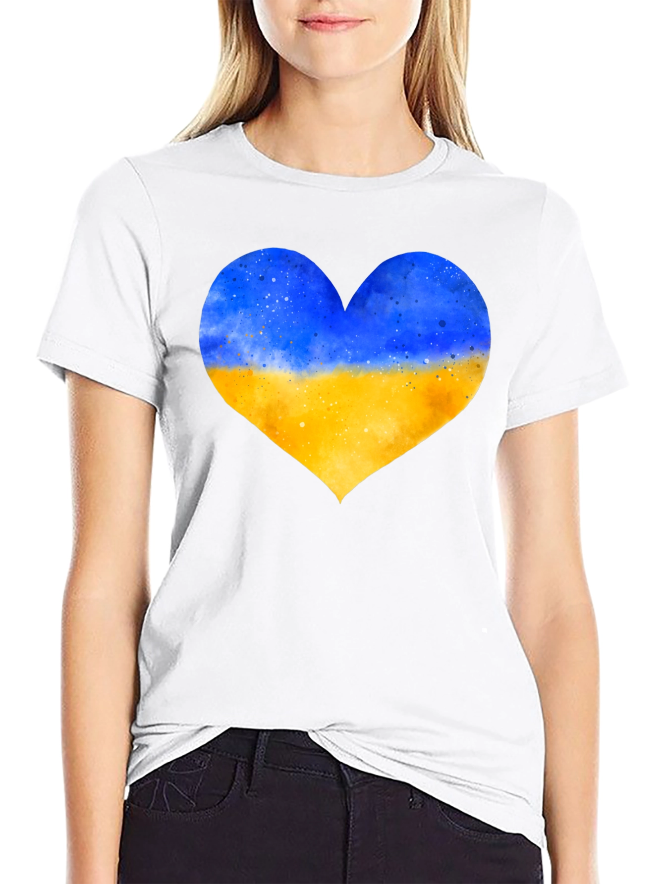 Ukraine Flag Heart T-Shirt