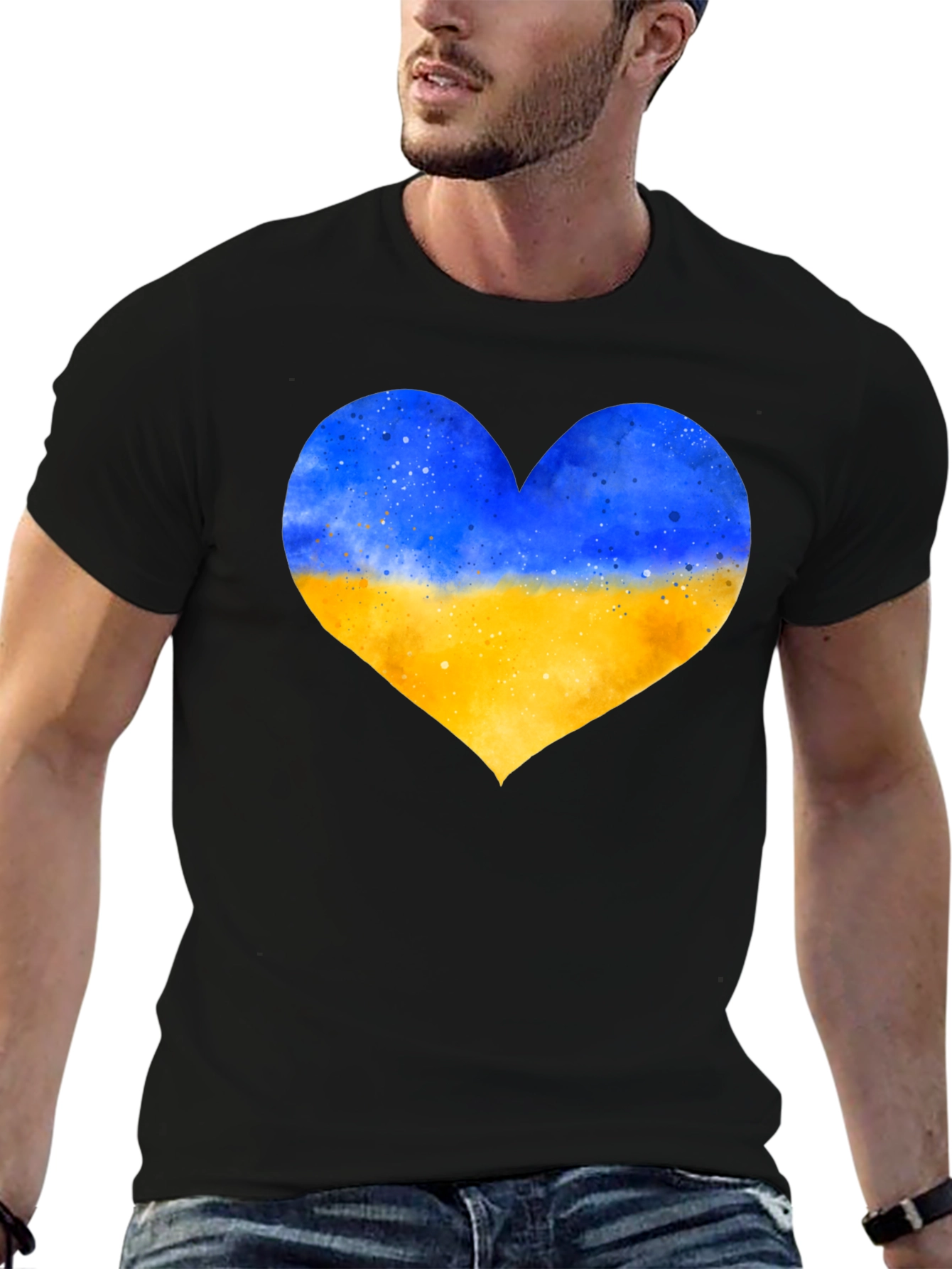 Ukraine Flag Heart T-Shirt