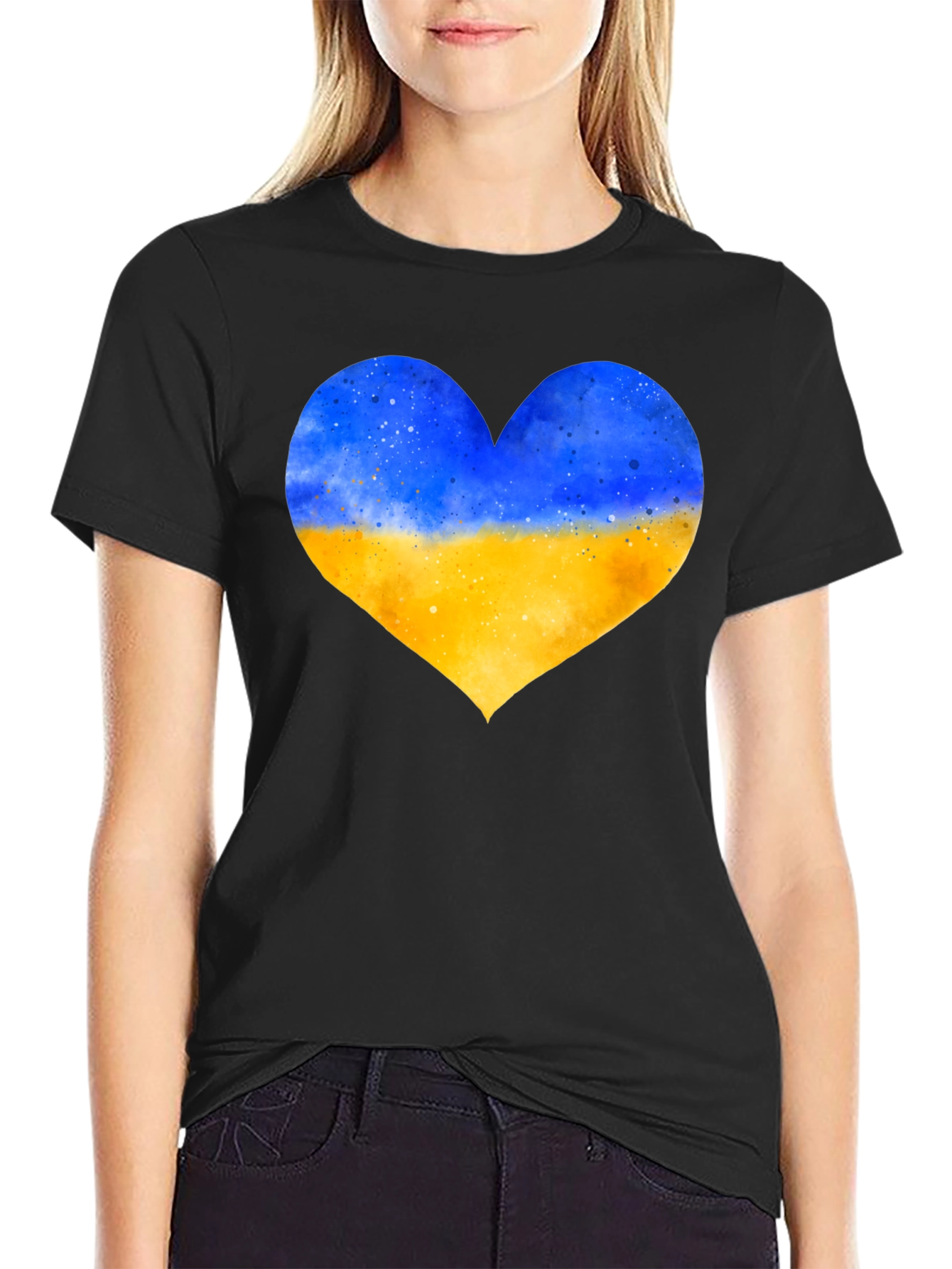 Ukraine Flag Heart T-Shirt