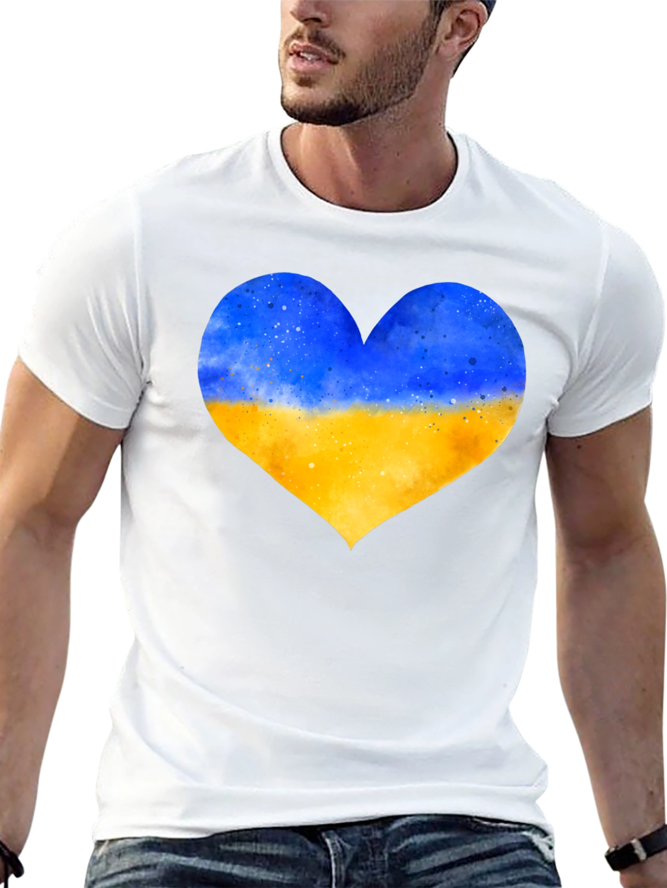 Ukraine Flag Heart T-Shirt