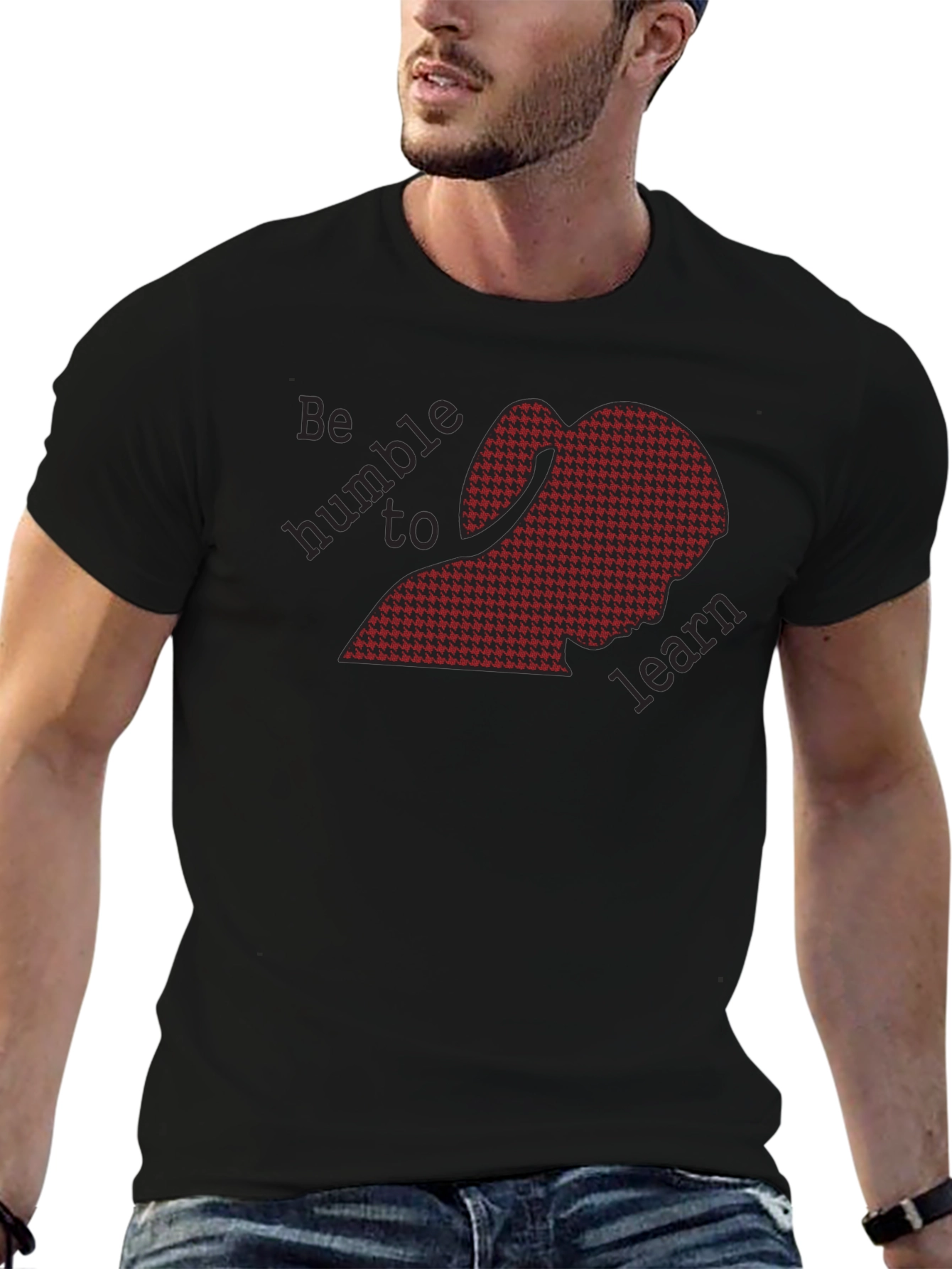 Humble To Learn Silhouette Graphic Tee - Black