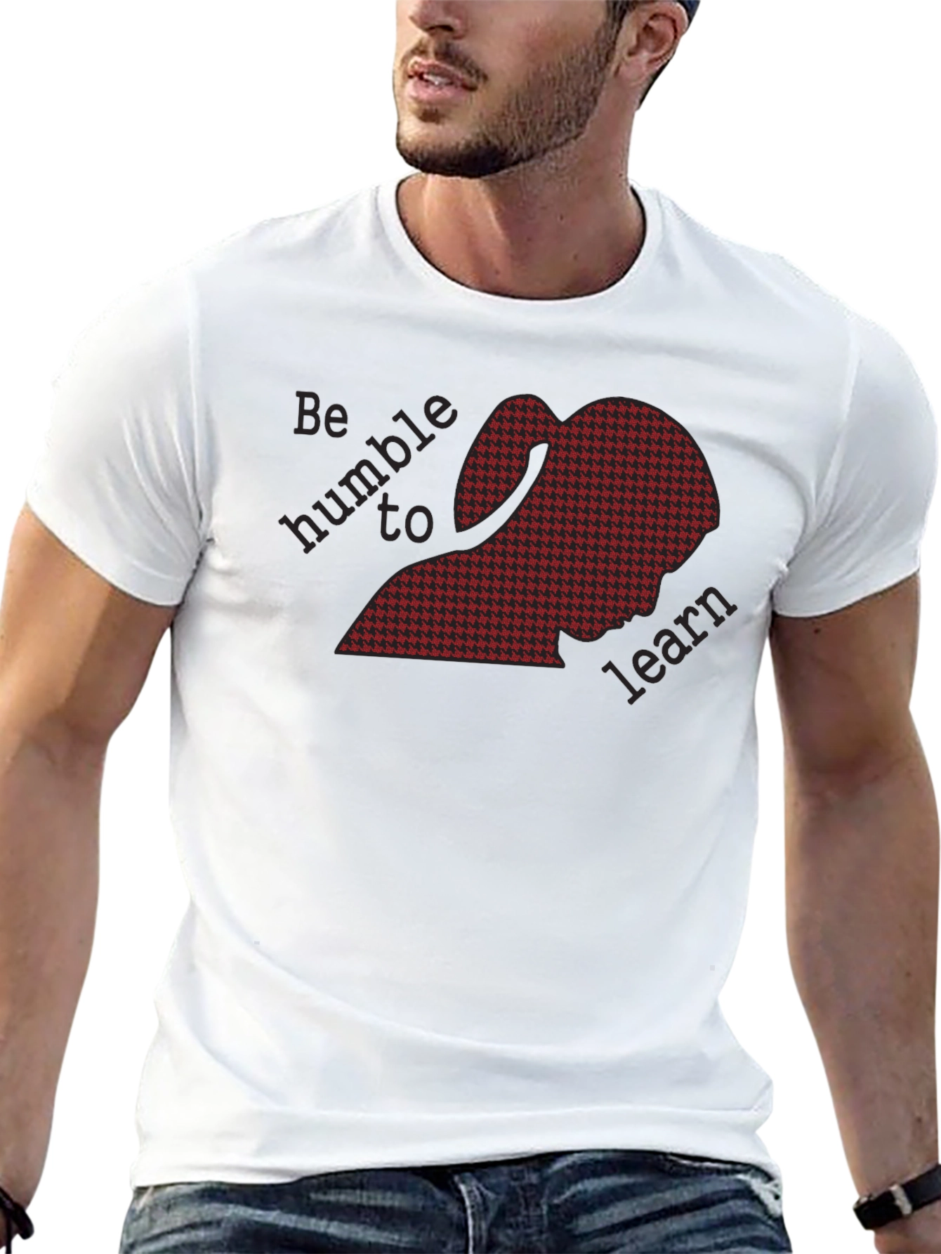 Humble To Learn Silhouette Graphic Tee - Black