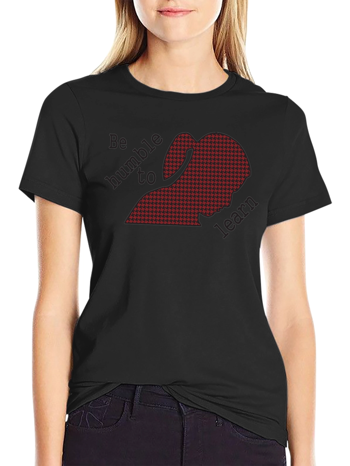 Humble To Learn Silhouette Graphic Tee - Black