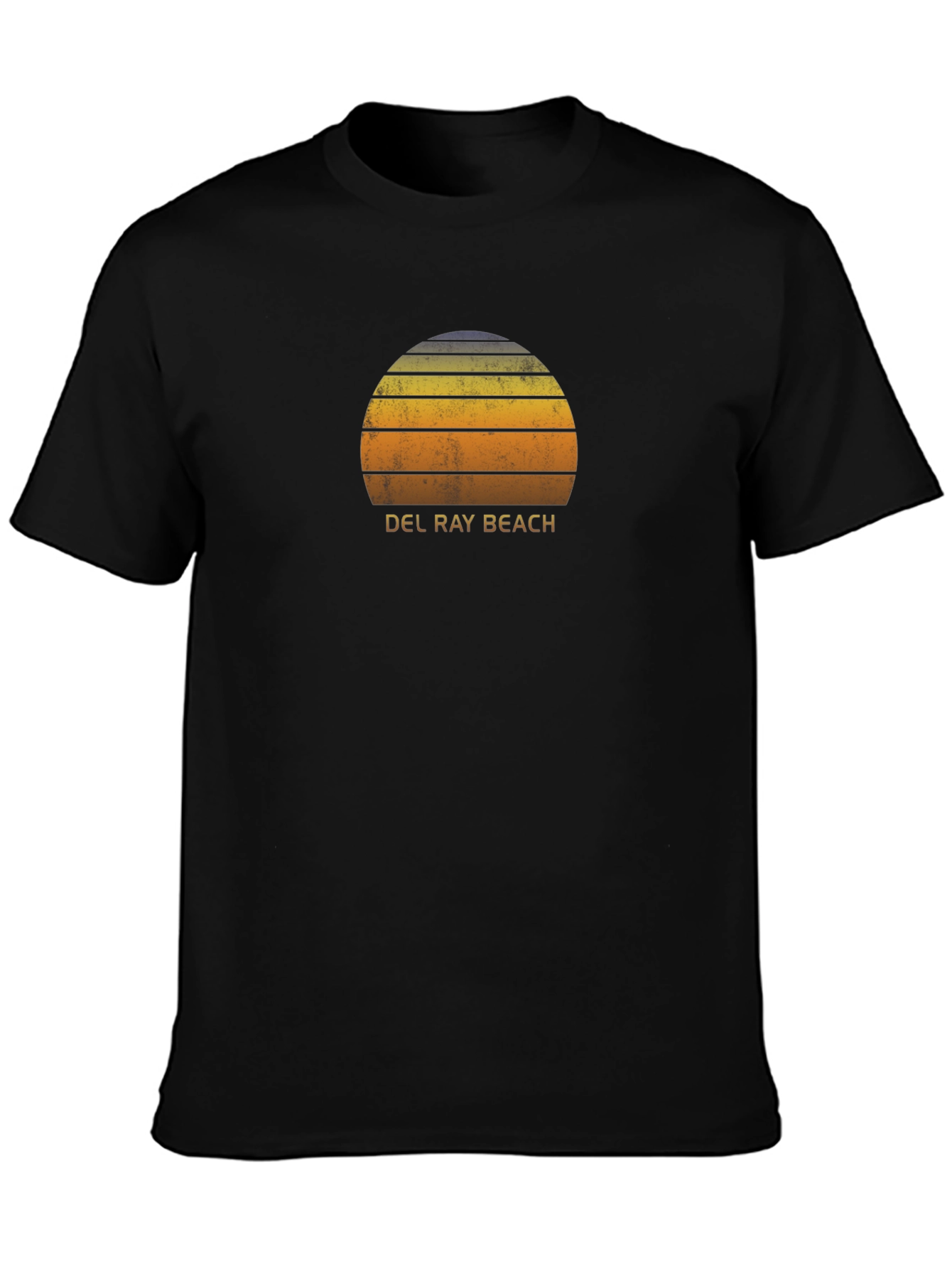 Del Ray Beach Retro Sunset T-Shirt