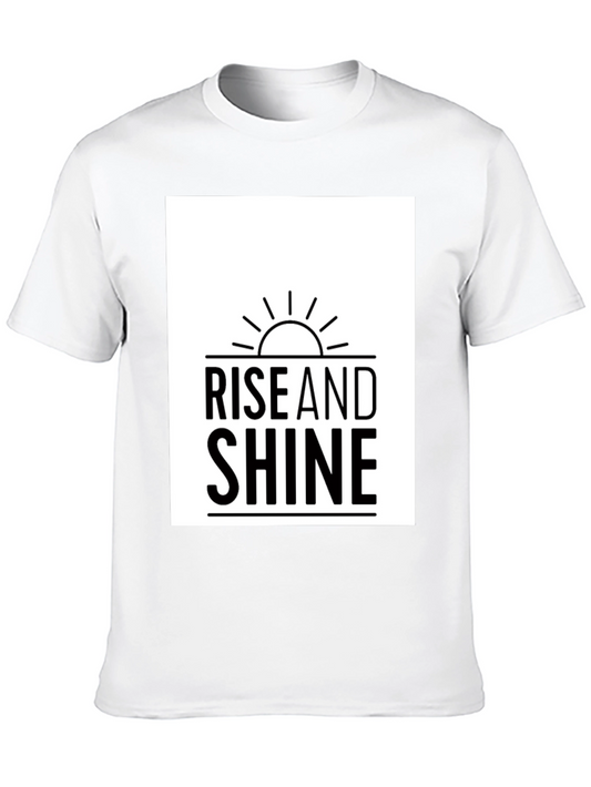 Rise and Shine Graphic Tee - Black Casual T-Shirt