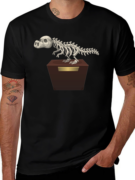 Cartoon Dino Skeleton T-Shirt