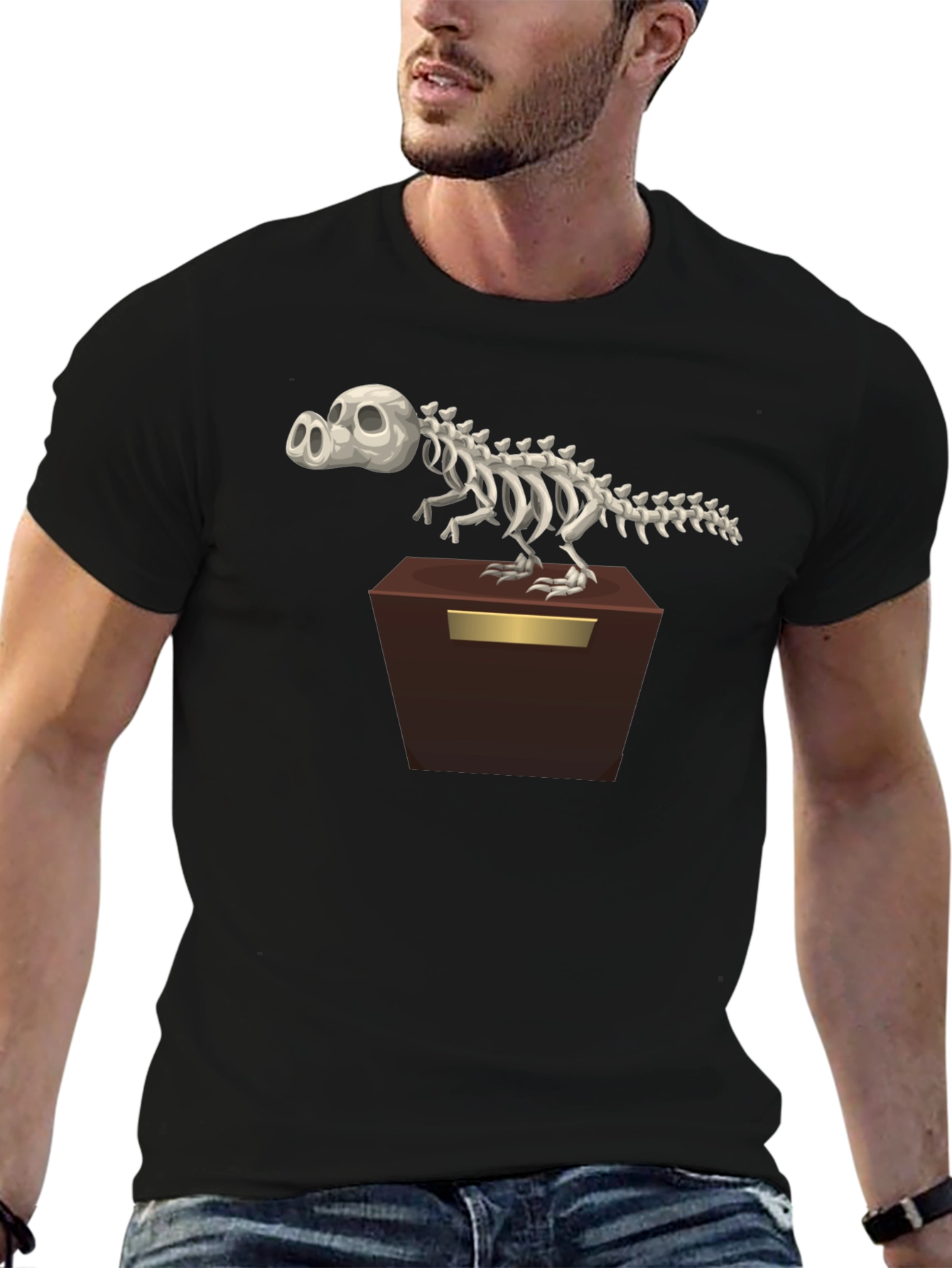 Cartoon Dino Skeleton T-Shirt