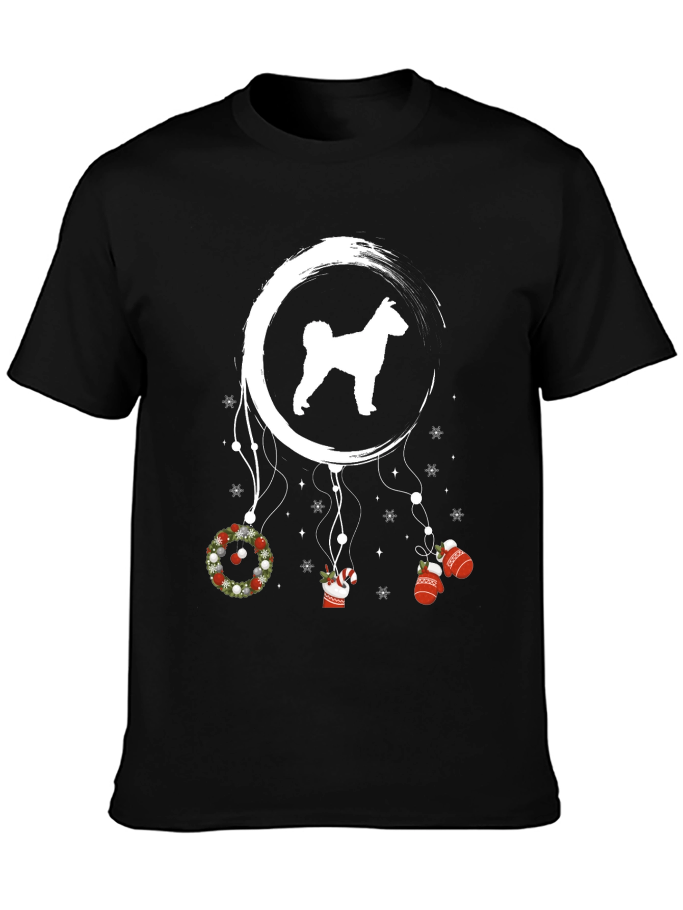 Festive Dog Dreamcatcher Graphic Tee