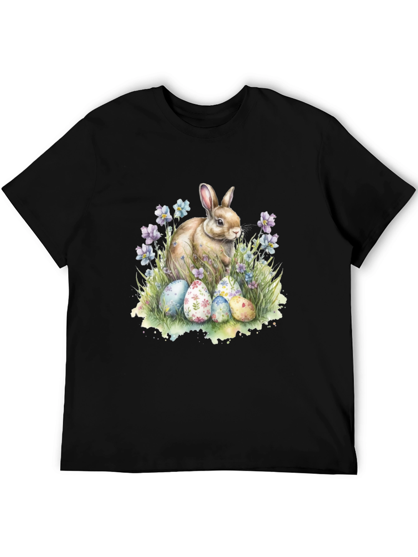 Easter Bunny & Eggs Graphic T-Shirt