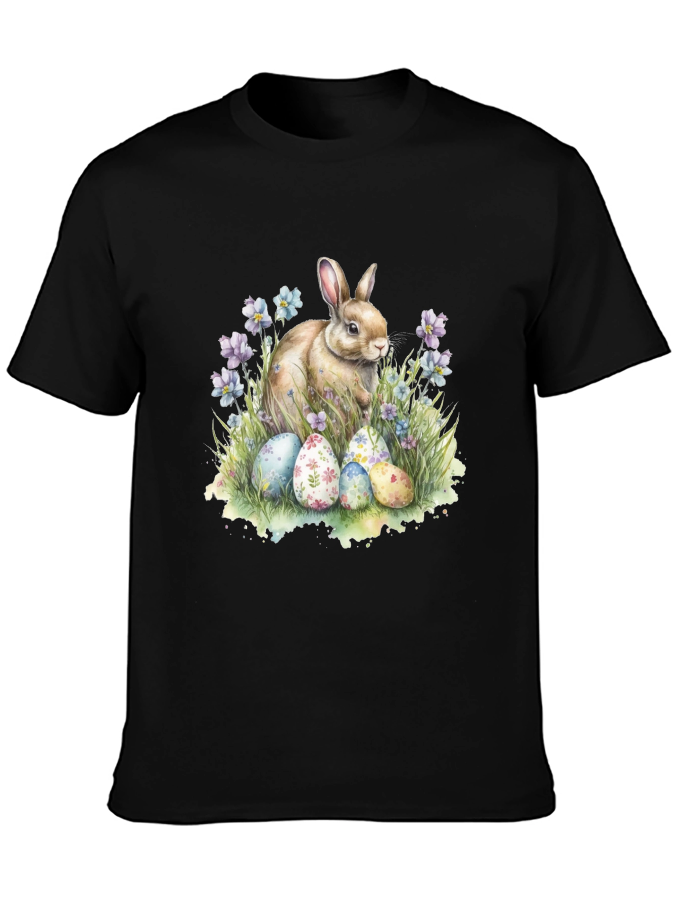 Easter Bunny & Eggs Graphic T-Shirt