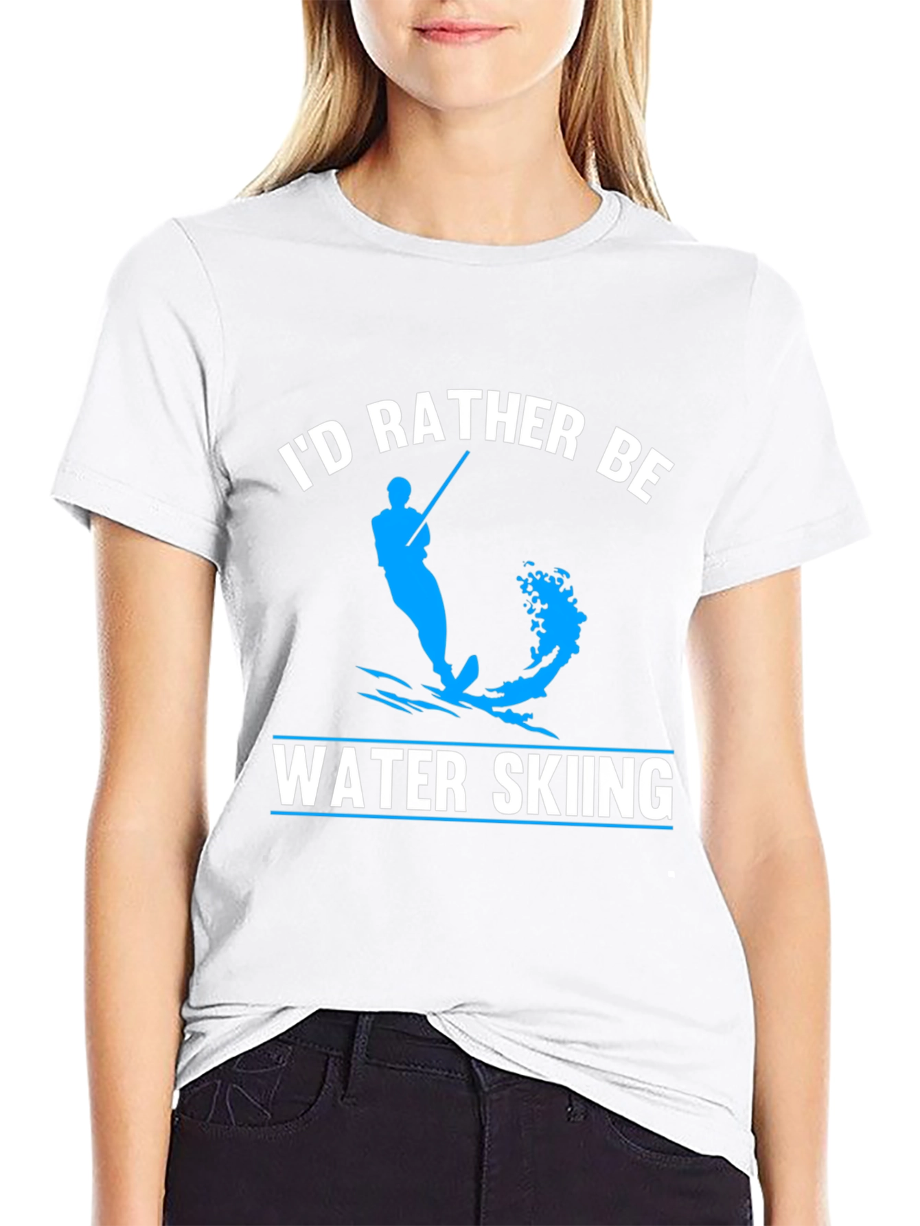 Id Rather Be Water Skiing Graphic T-Shirt