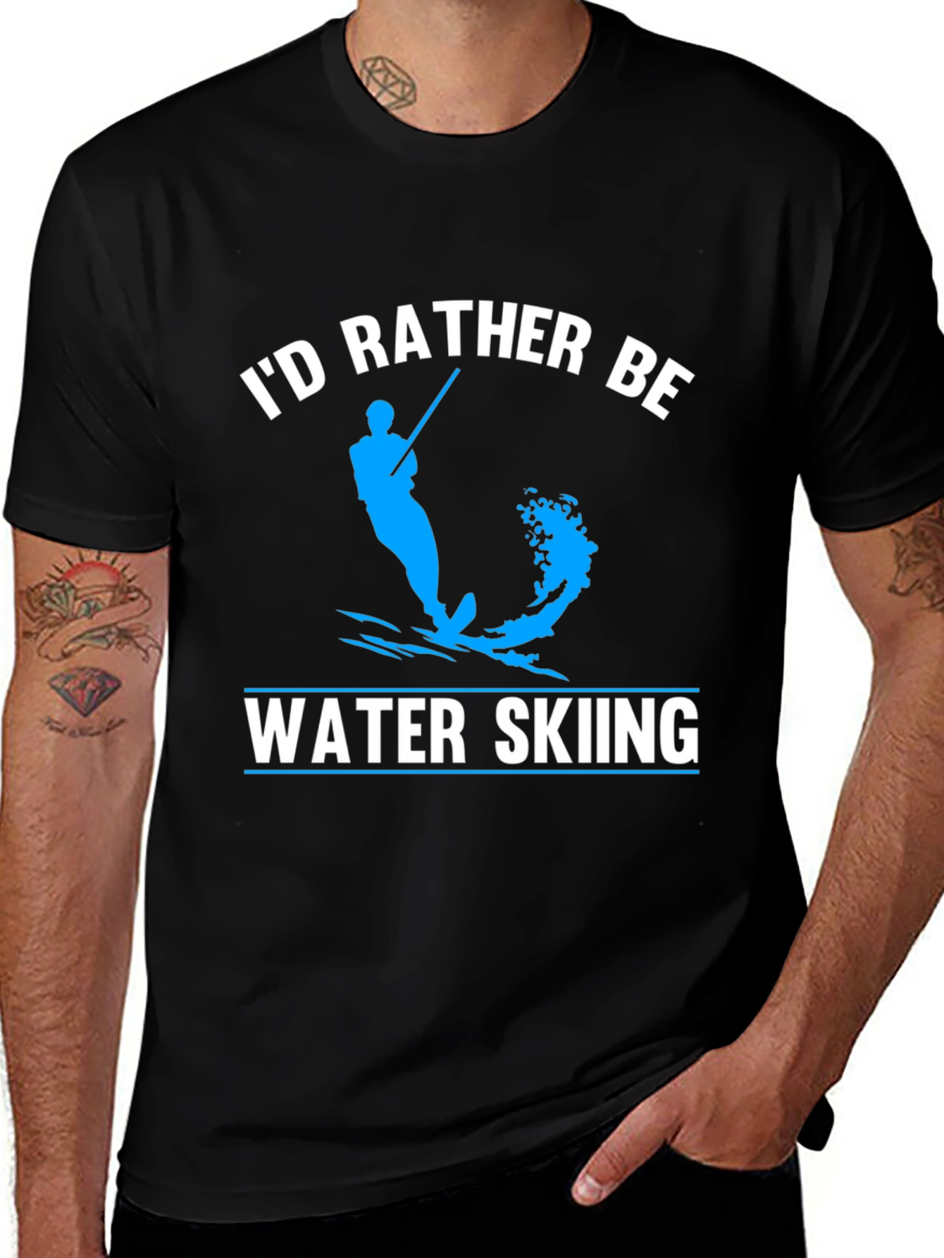 Id Rather Be Water Skiing Graphic T-Shirt