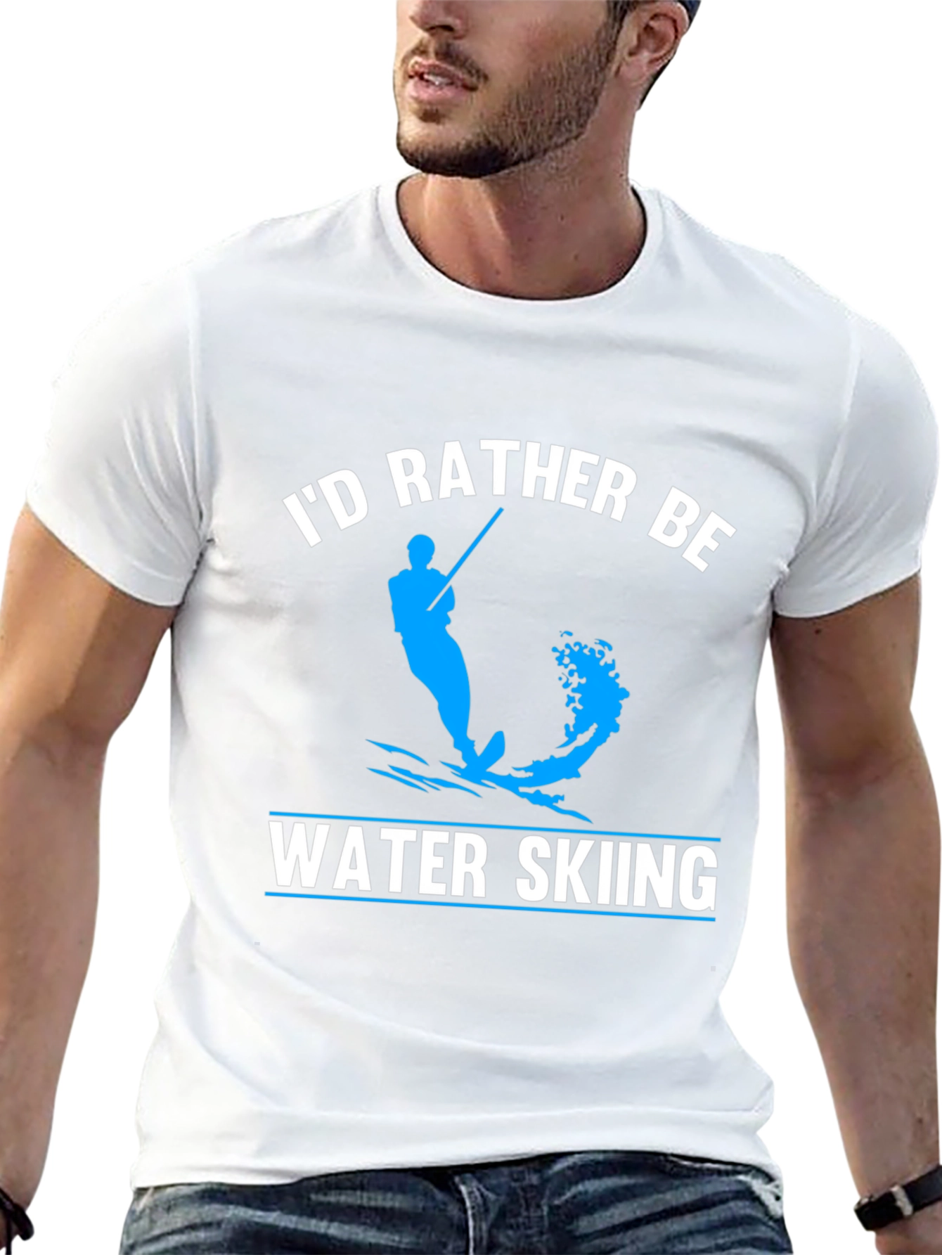 Id Rather Be Water Skiing Graphic T-Shirt
