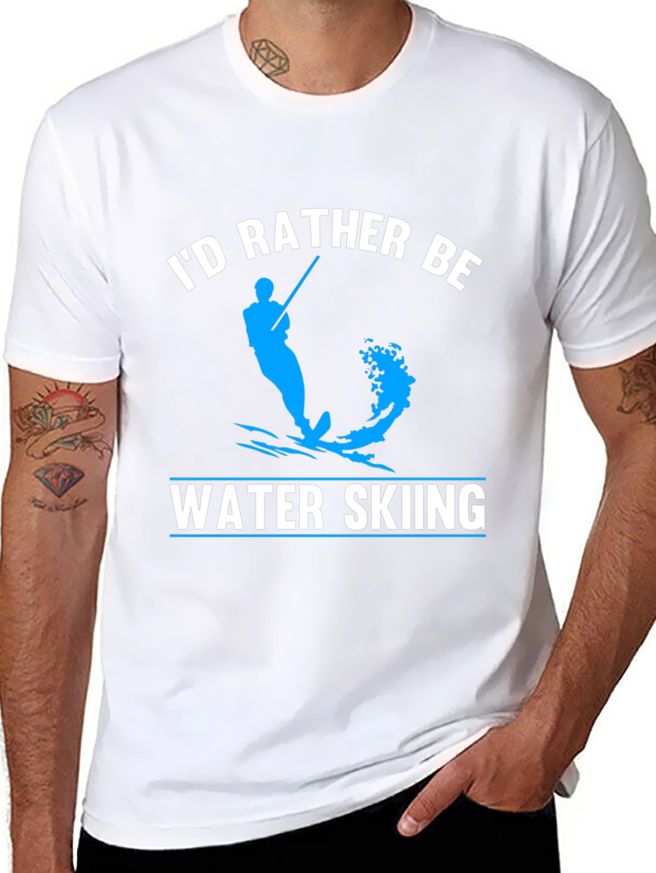 Id Rather Be Water Skiing Graphic T-Shirt