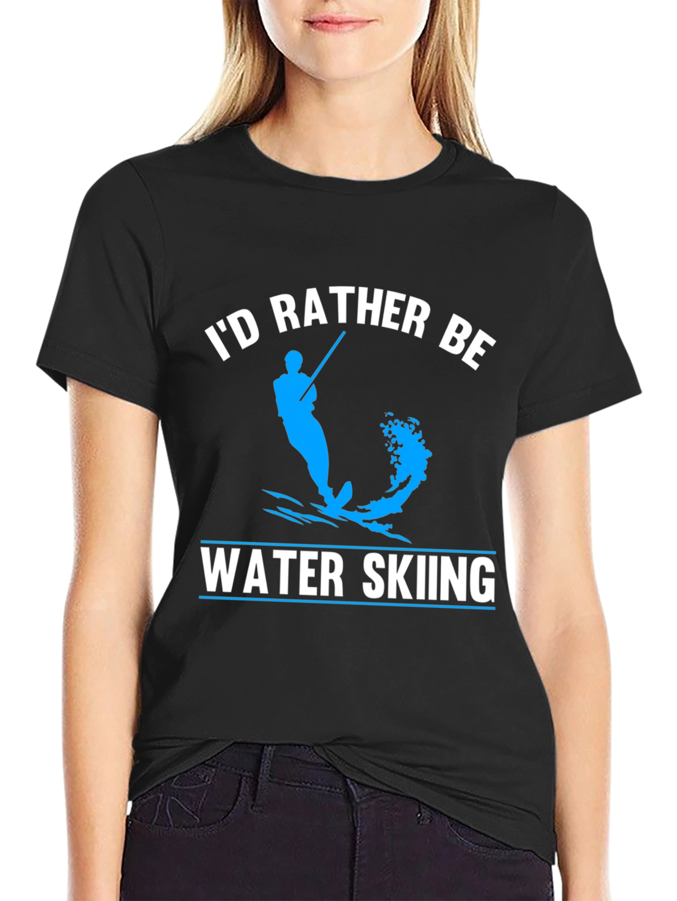 Id Rather Be Water Skiing Graphic T-Shirt