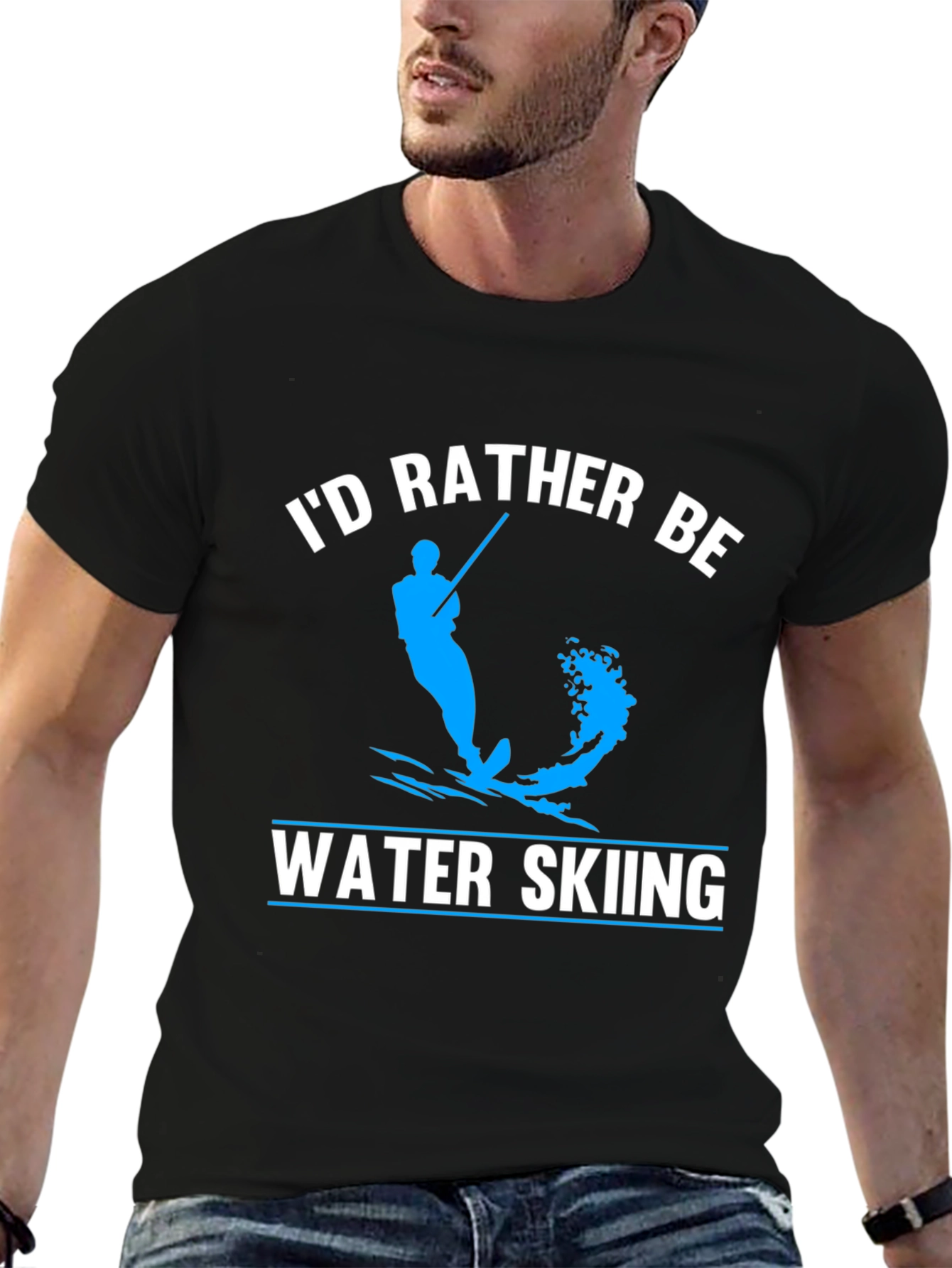 Id Rather Be Water Skiing Graphic T-Shirt