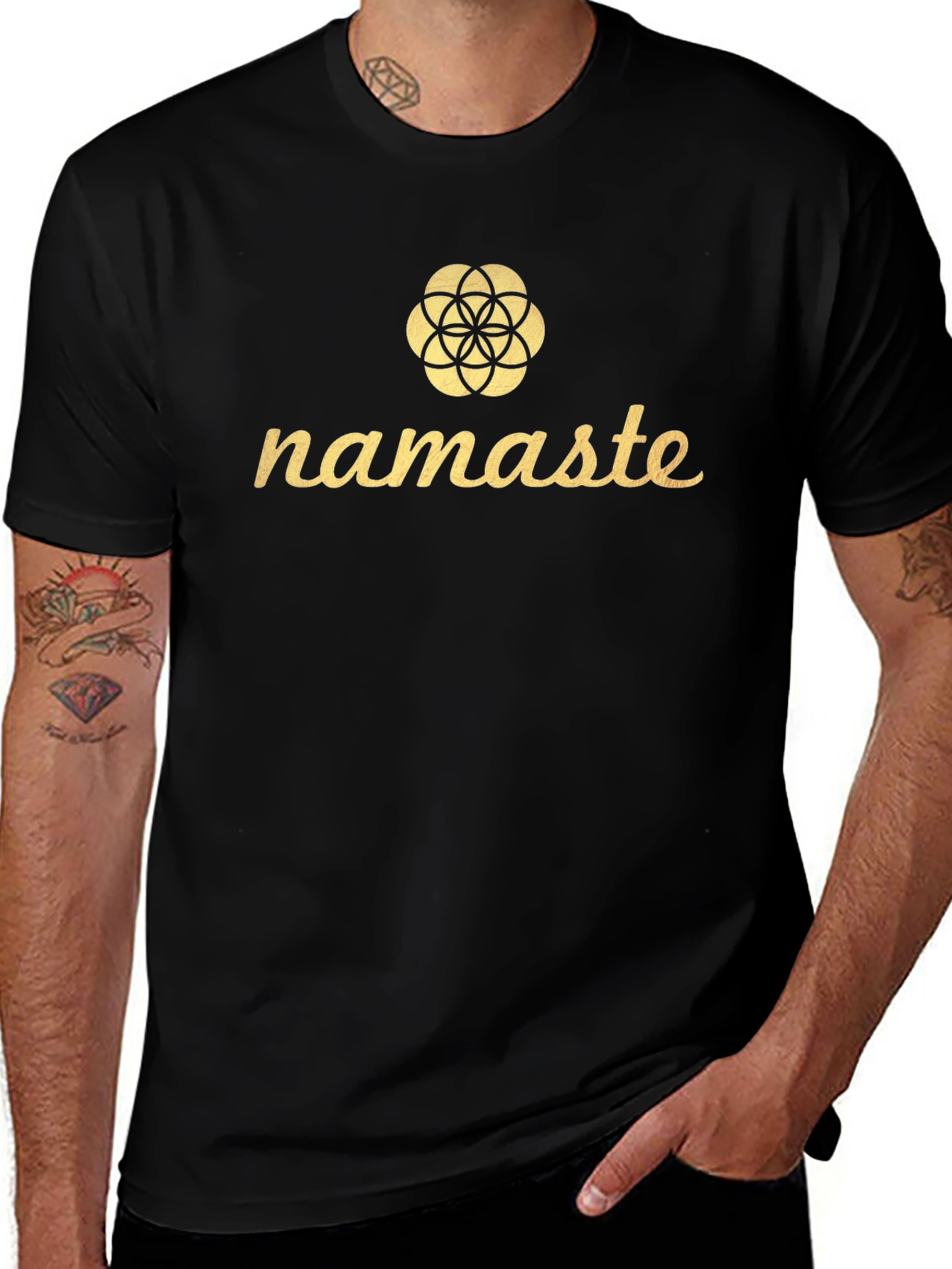 Namaste Yoga T-Shirt - Black
