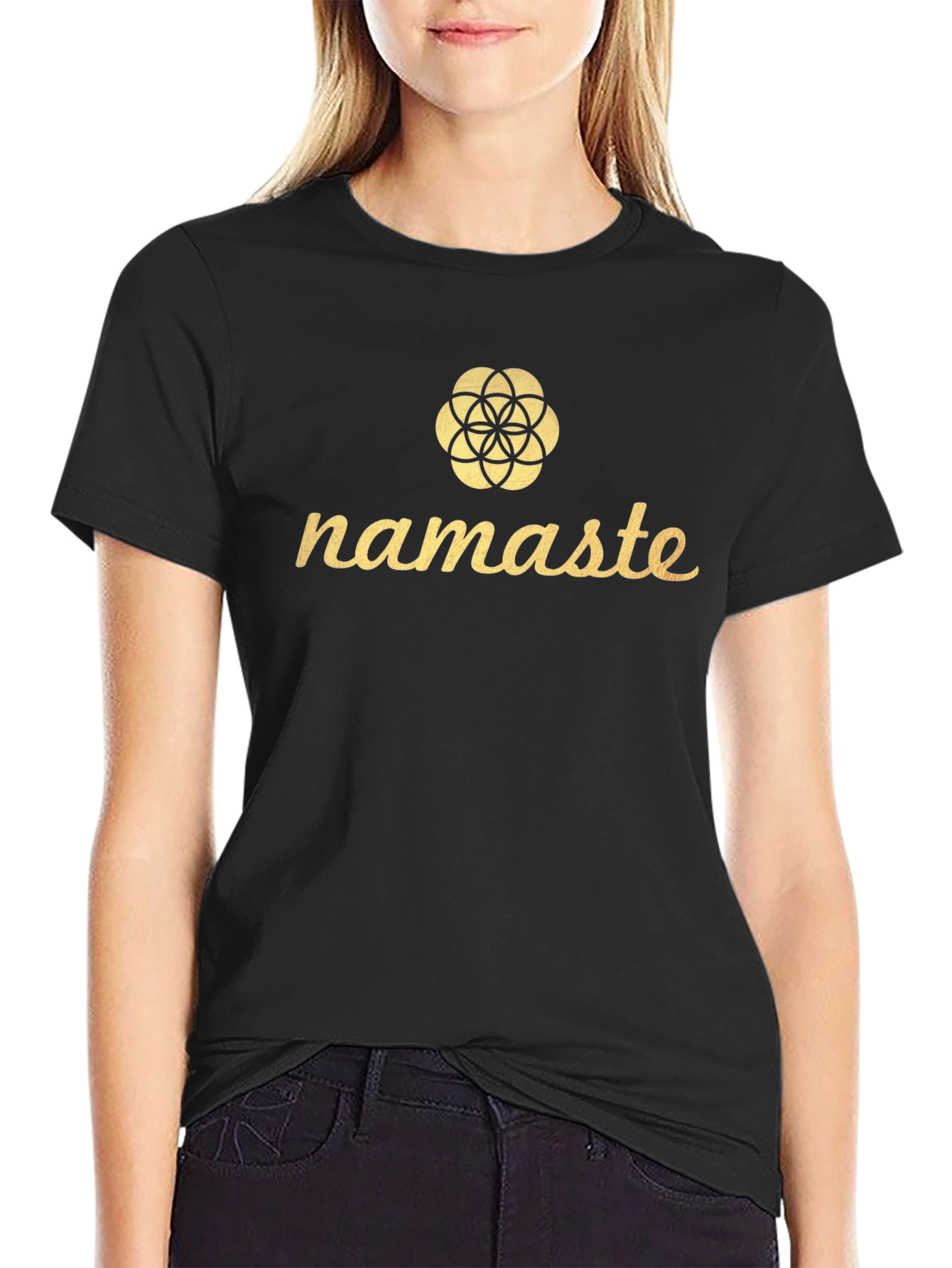 Namaste Yoga T-Shirt - Black