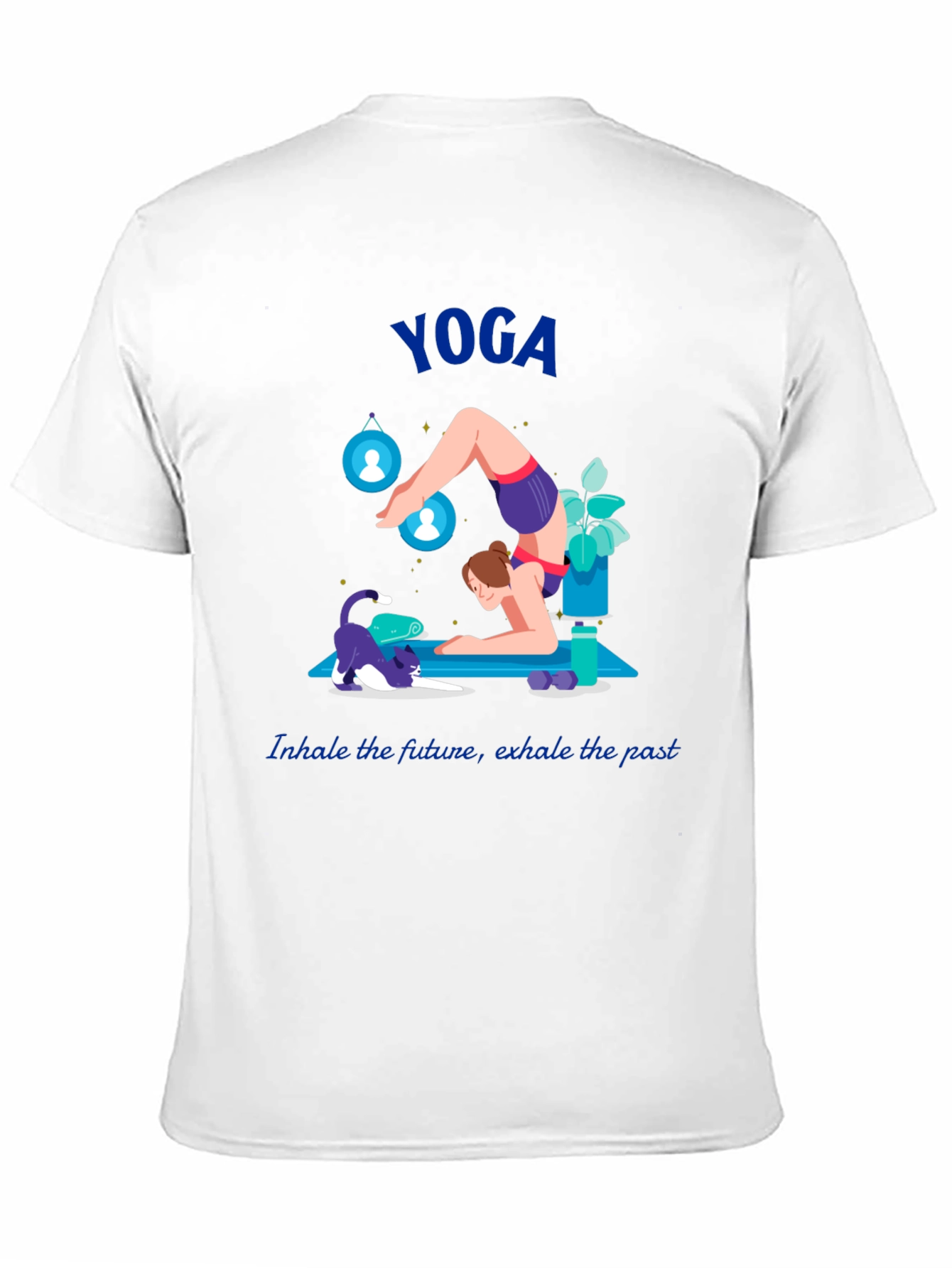 Yoga Graphic Tee: Inhale Future Exhale Past - Unisex