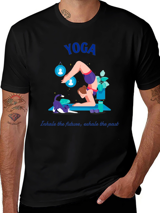 Yoga Graphic Tee: Inhale Future Exhale Past - Unisex