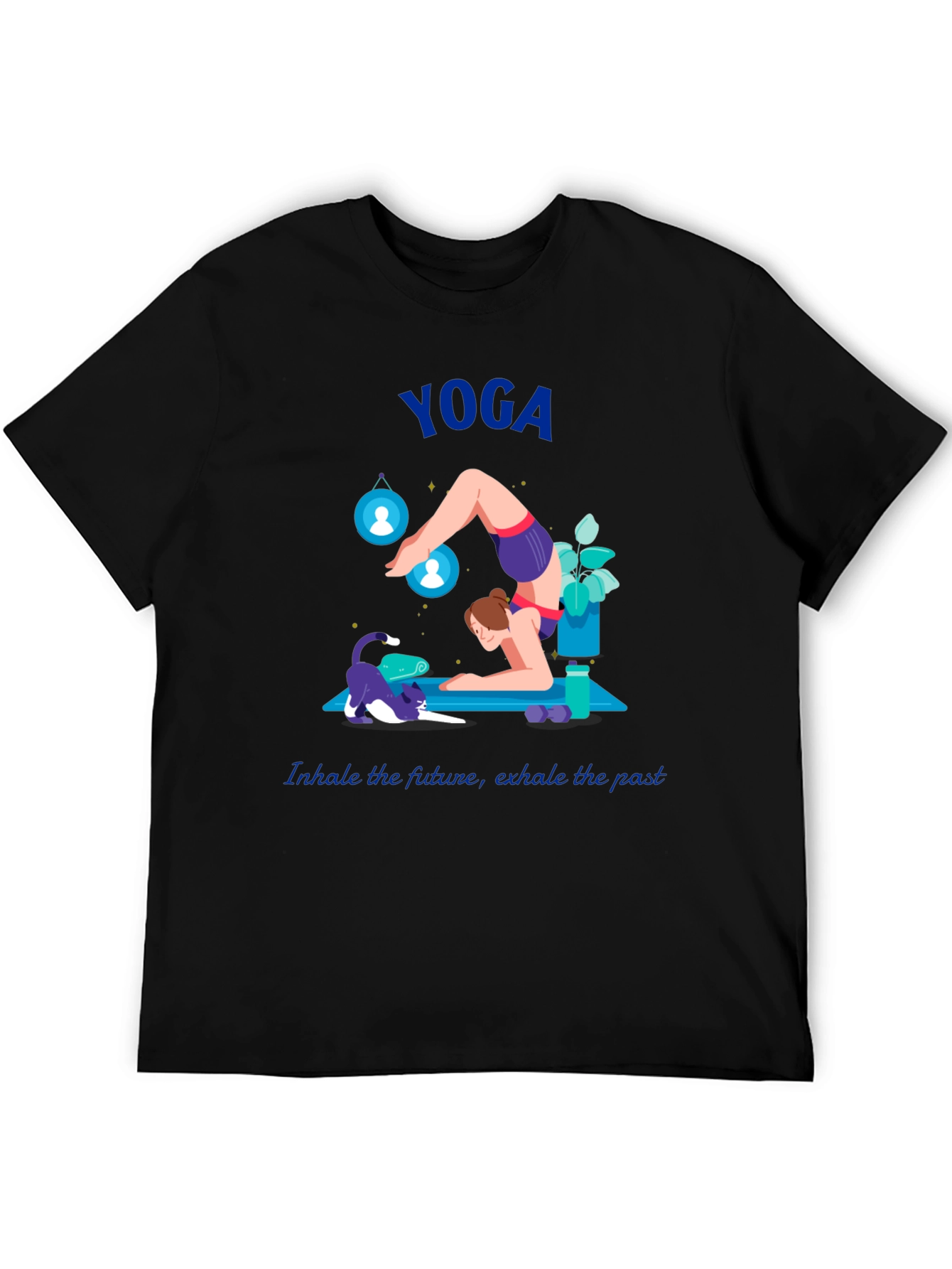 Yoga Graphic Tee: Inhale Future Exhale Past - Unisex