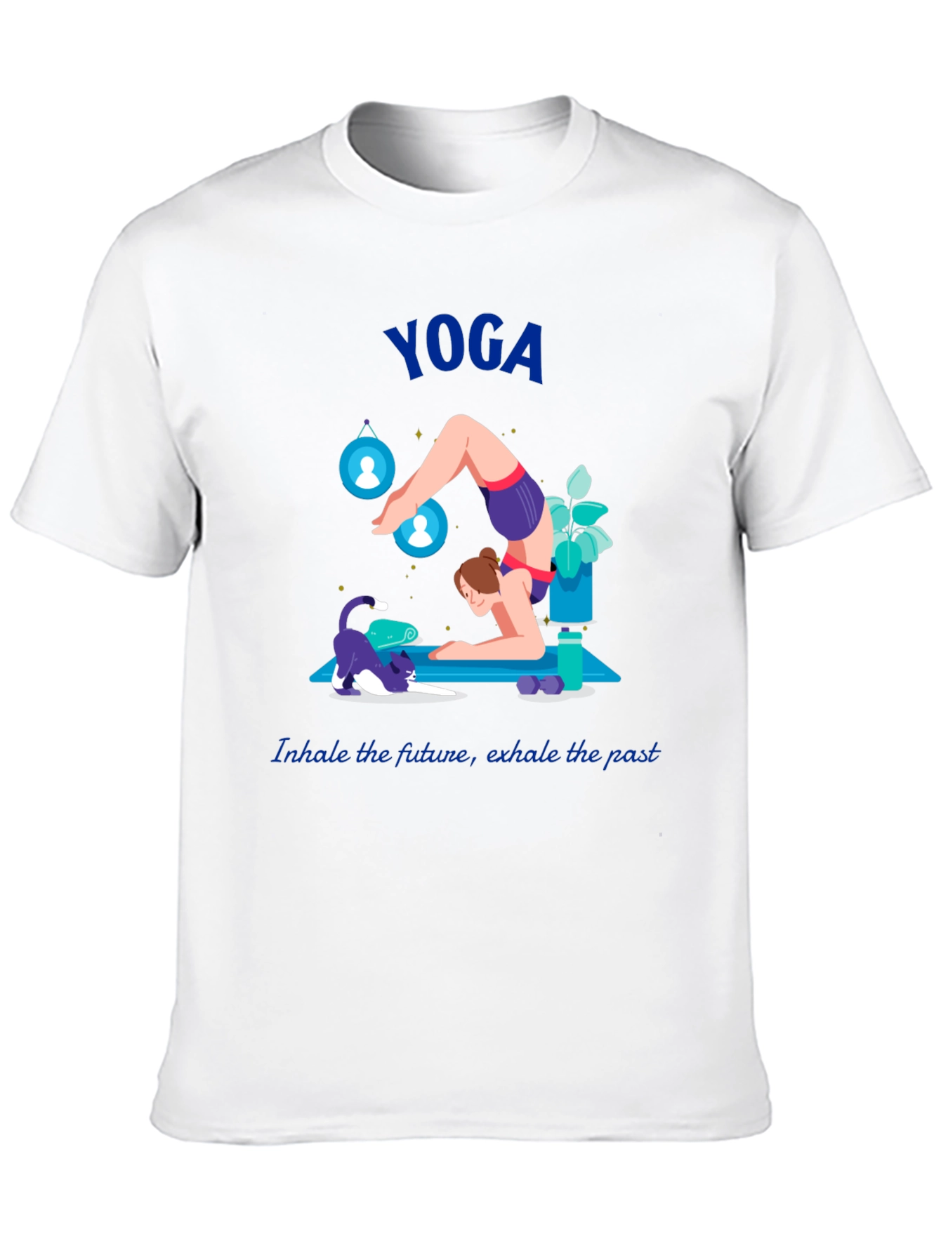 Yoga Graphic Tee: Inhale Future Exhale Past - Unisex