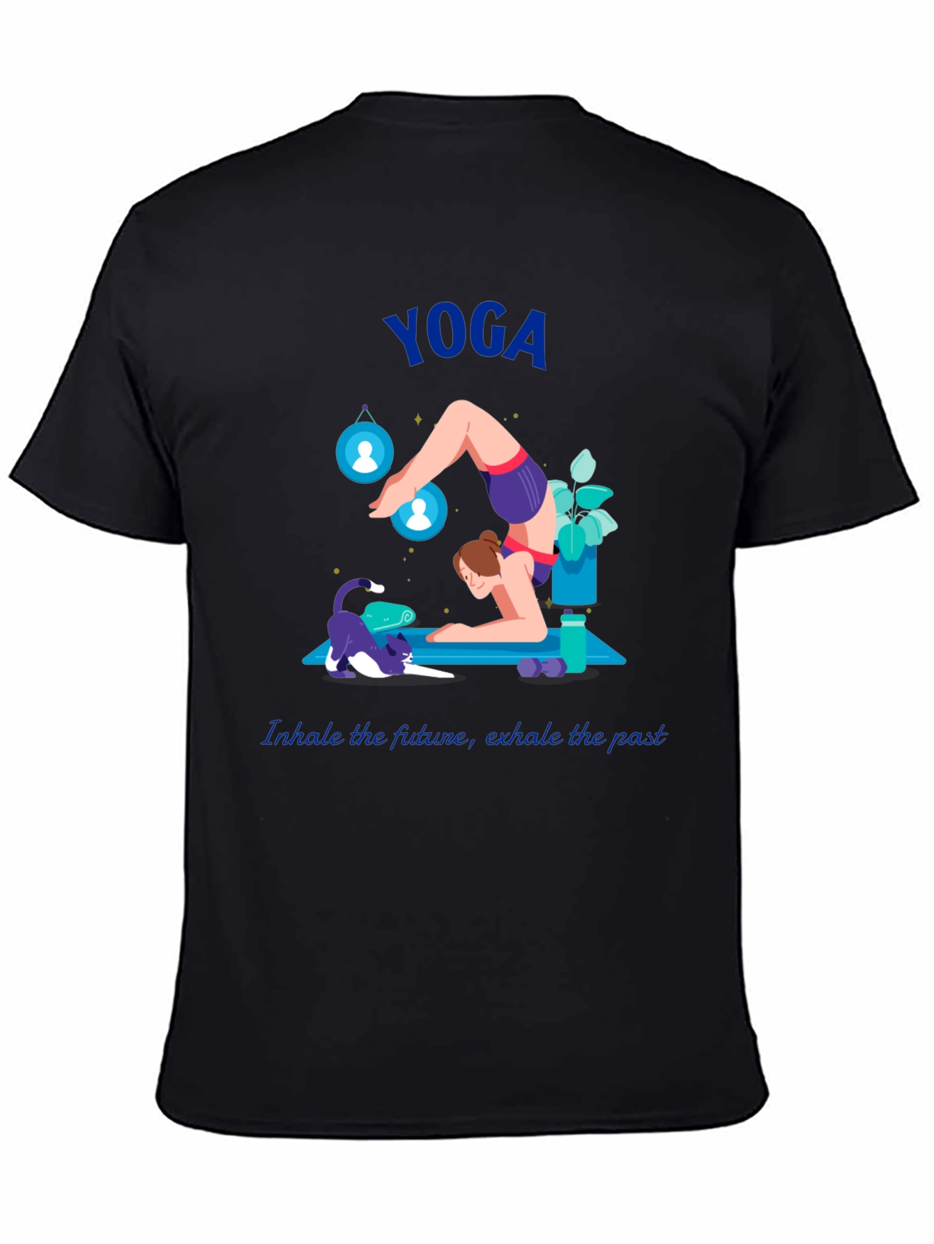 Yoga Graphic Tee: Inhale Future Exhale Past - Unisex