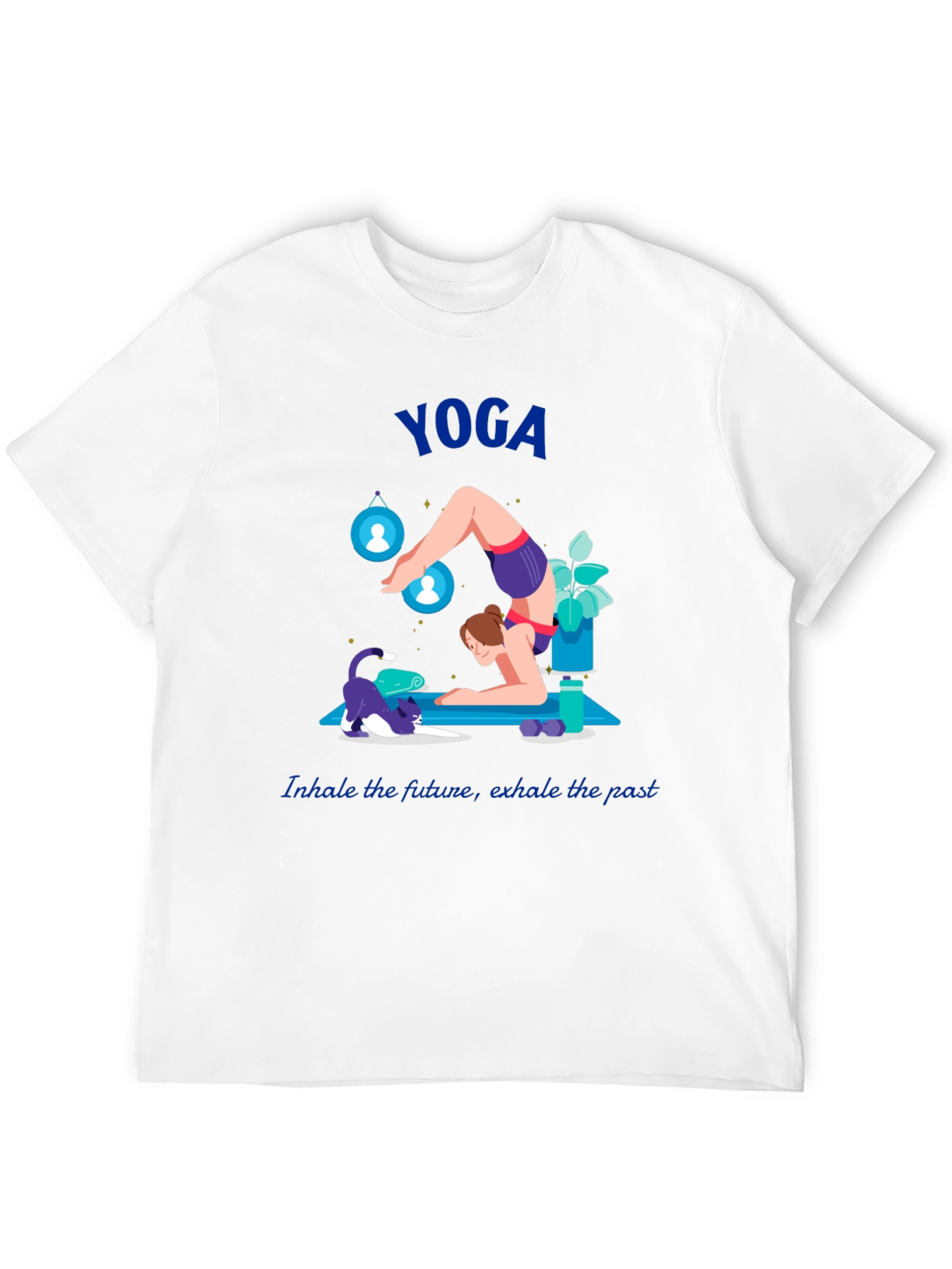 Yoga Graphic Tee: Inhale Future Exhale Past - Unisex