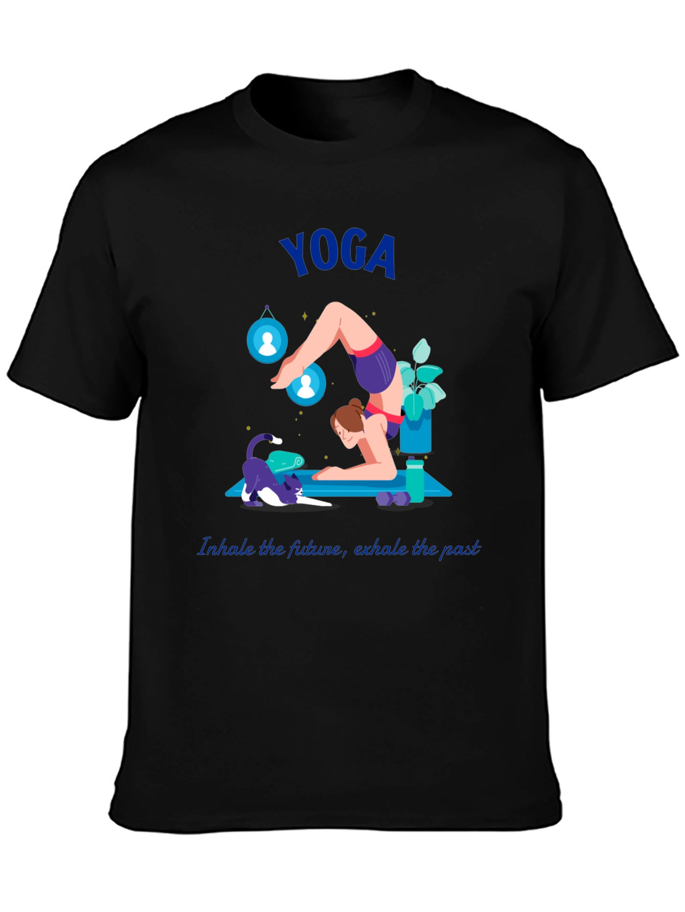 Yoga Graphic Tee: Inhale Future Exhale Past - Unisex