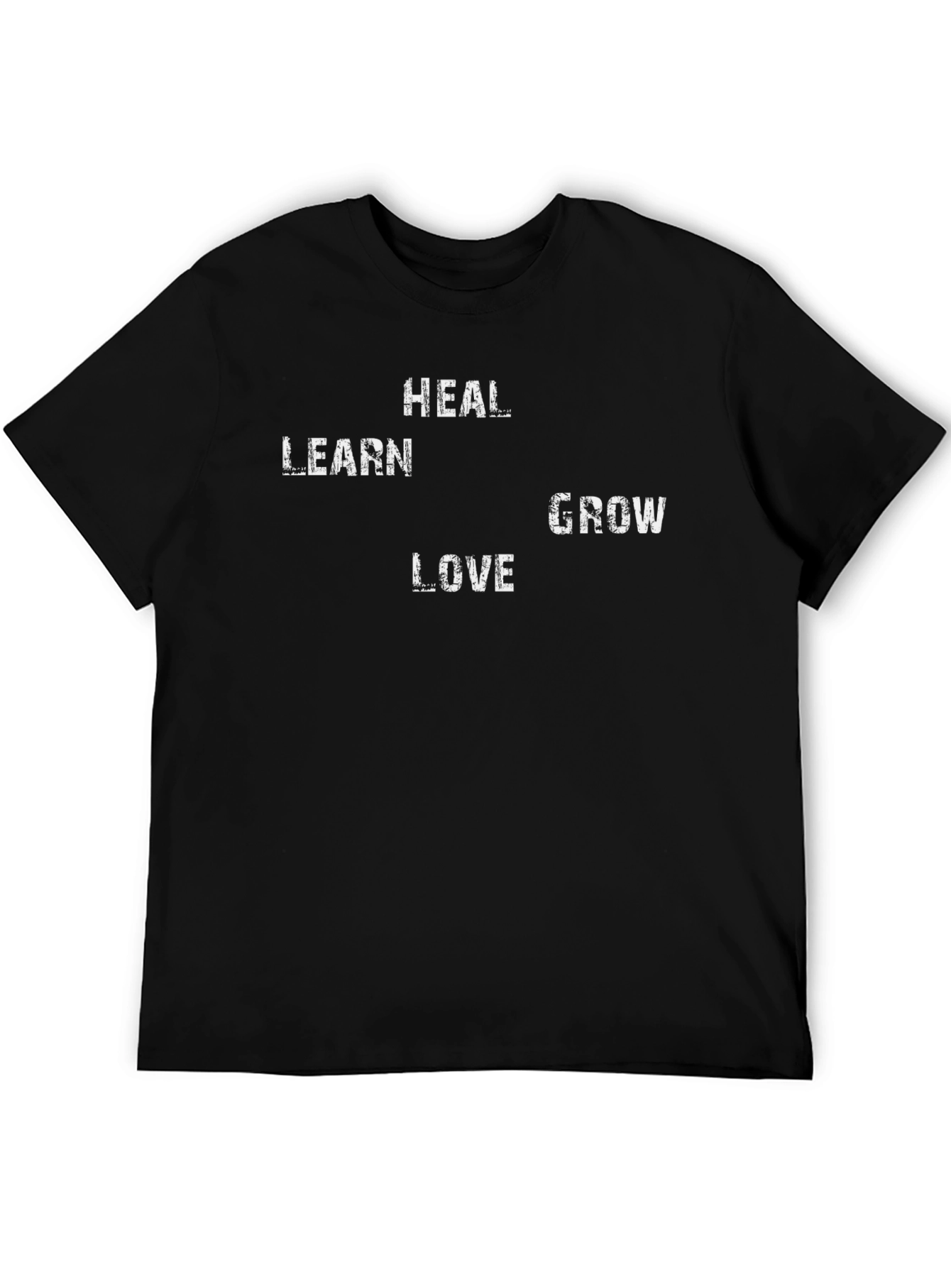 Heal Learn Love Grow Black T-Shirt