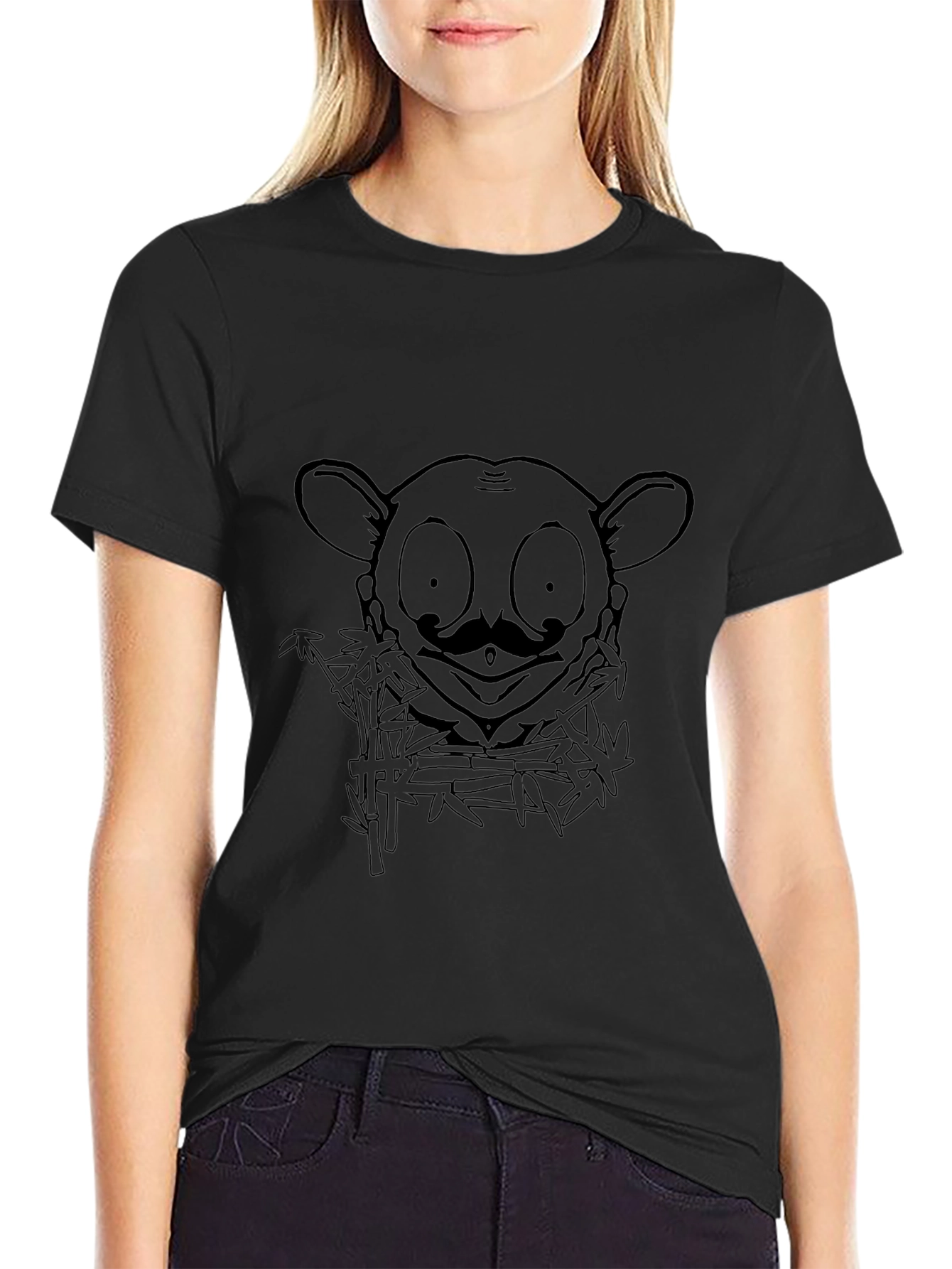 Lemur Design Black T-Shirt