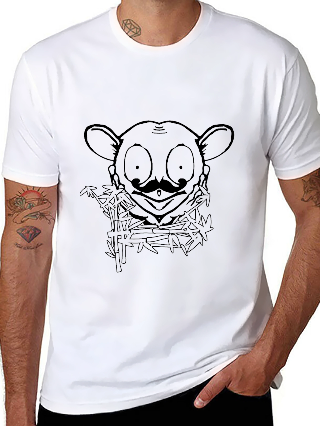Lemur Design Black T-Shirt