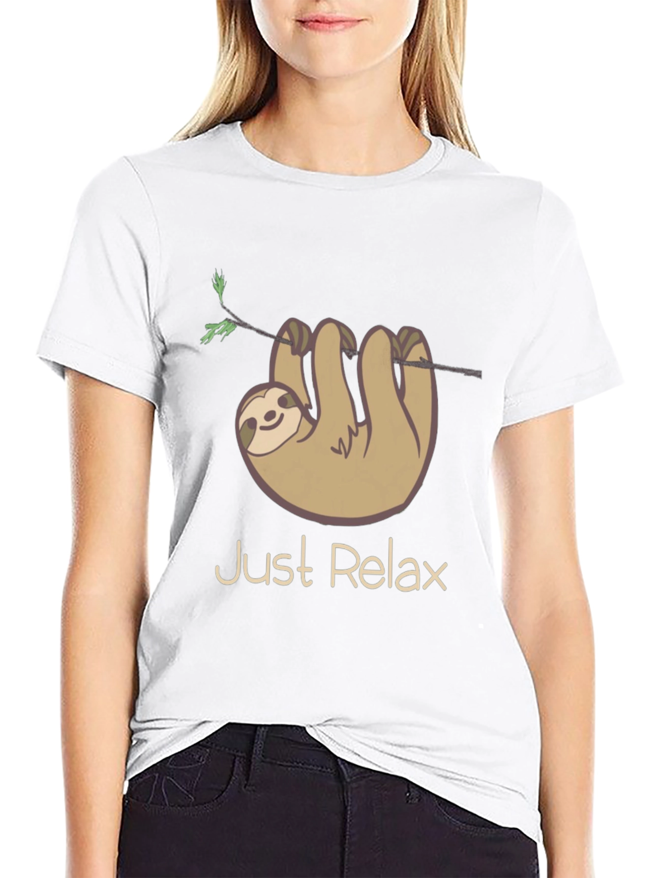 Just Relax Sloth Graphic Tee - Casual Comfort