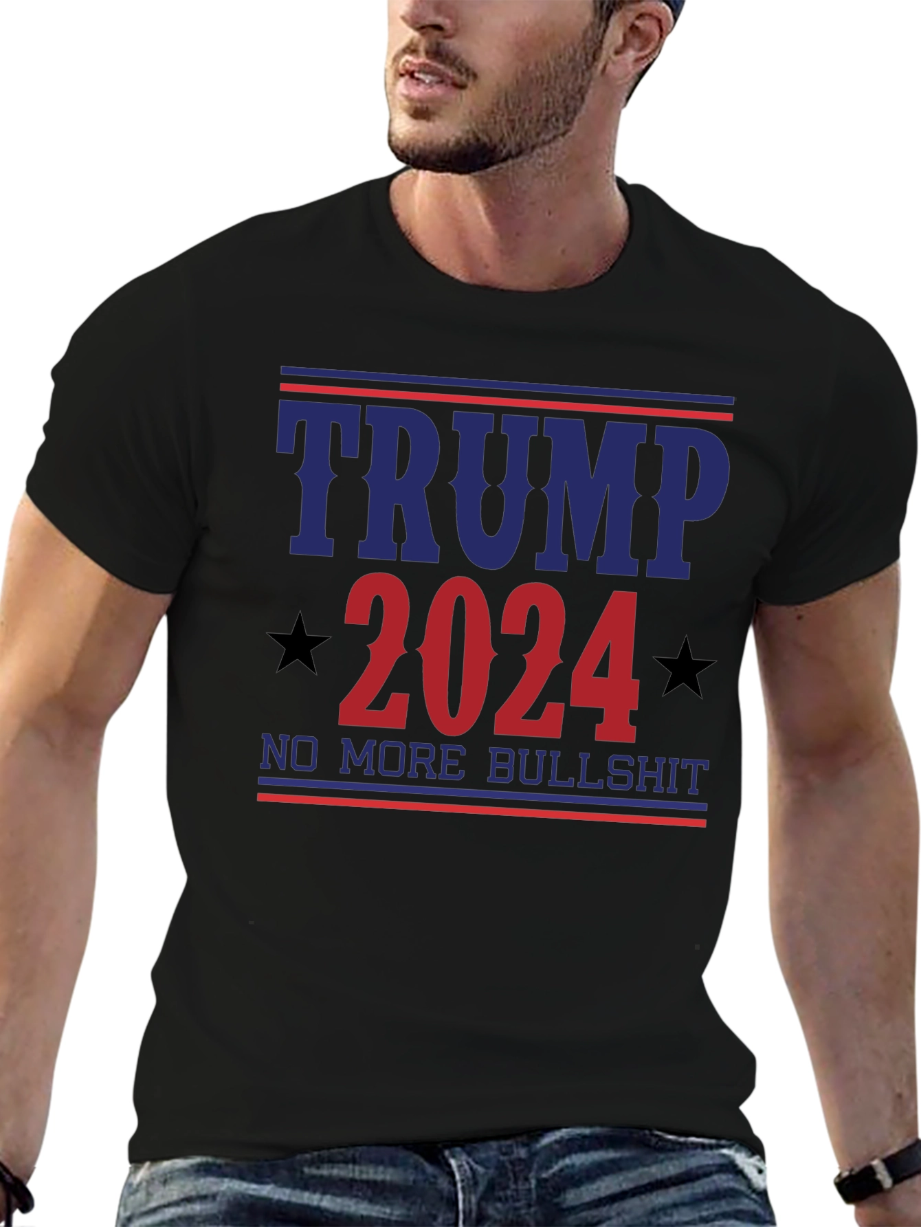 Trump 2024 Slogan Tee - No More Bullshit