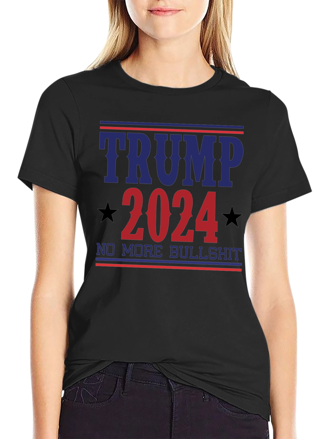Trump 2024 Slogan Tee - No More Bullshit