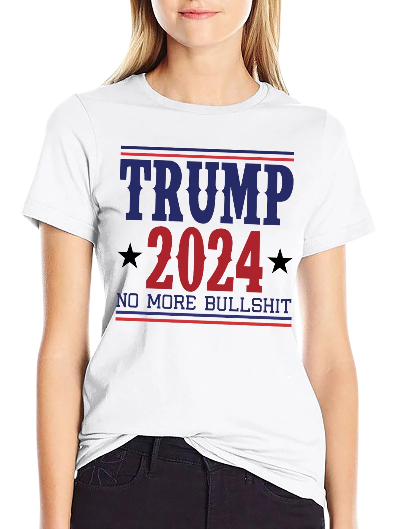 Trump 2024 Slogan Tee - No More Bullshit
